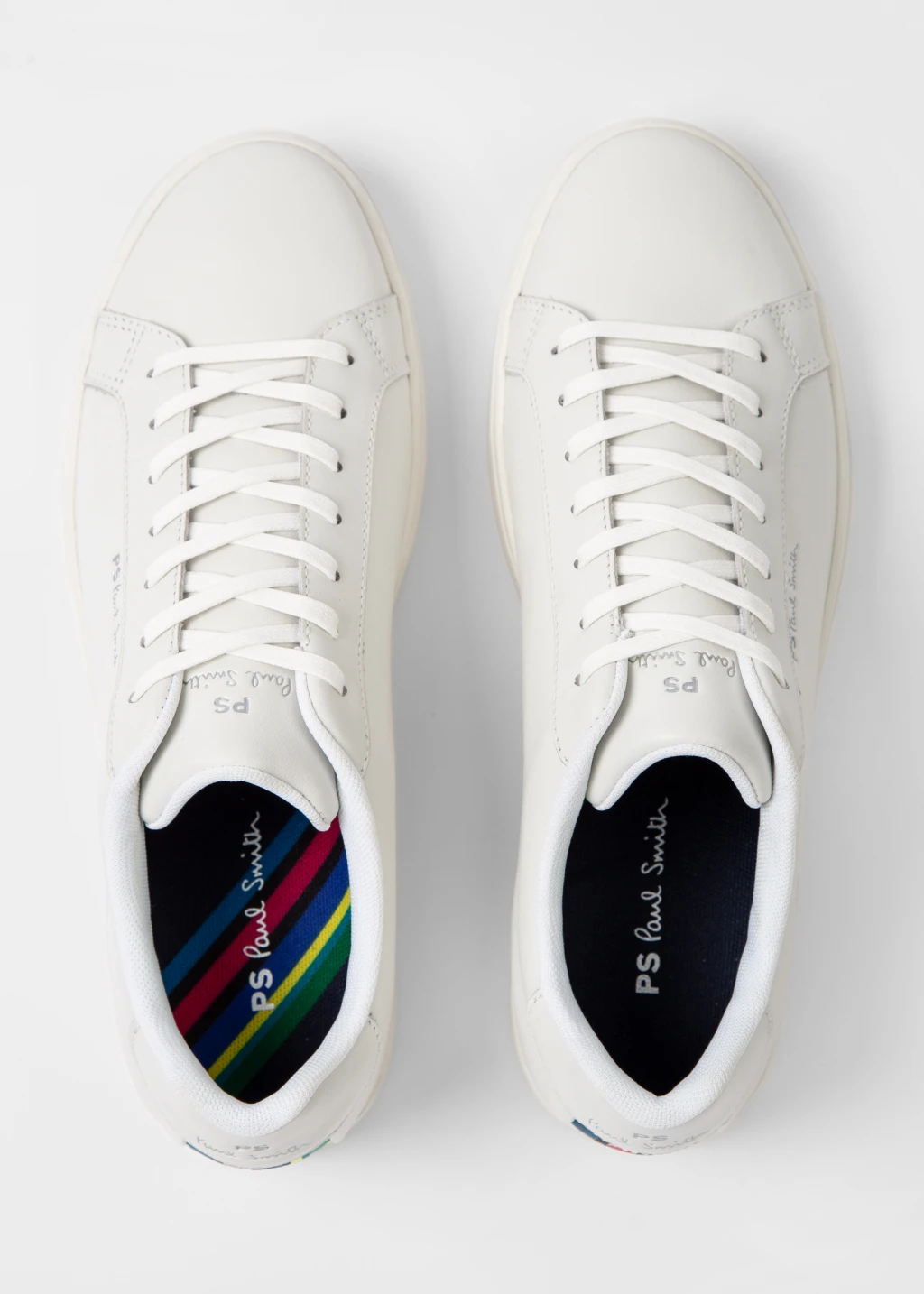 Paul smith best sale white leather trainers