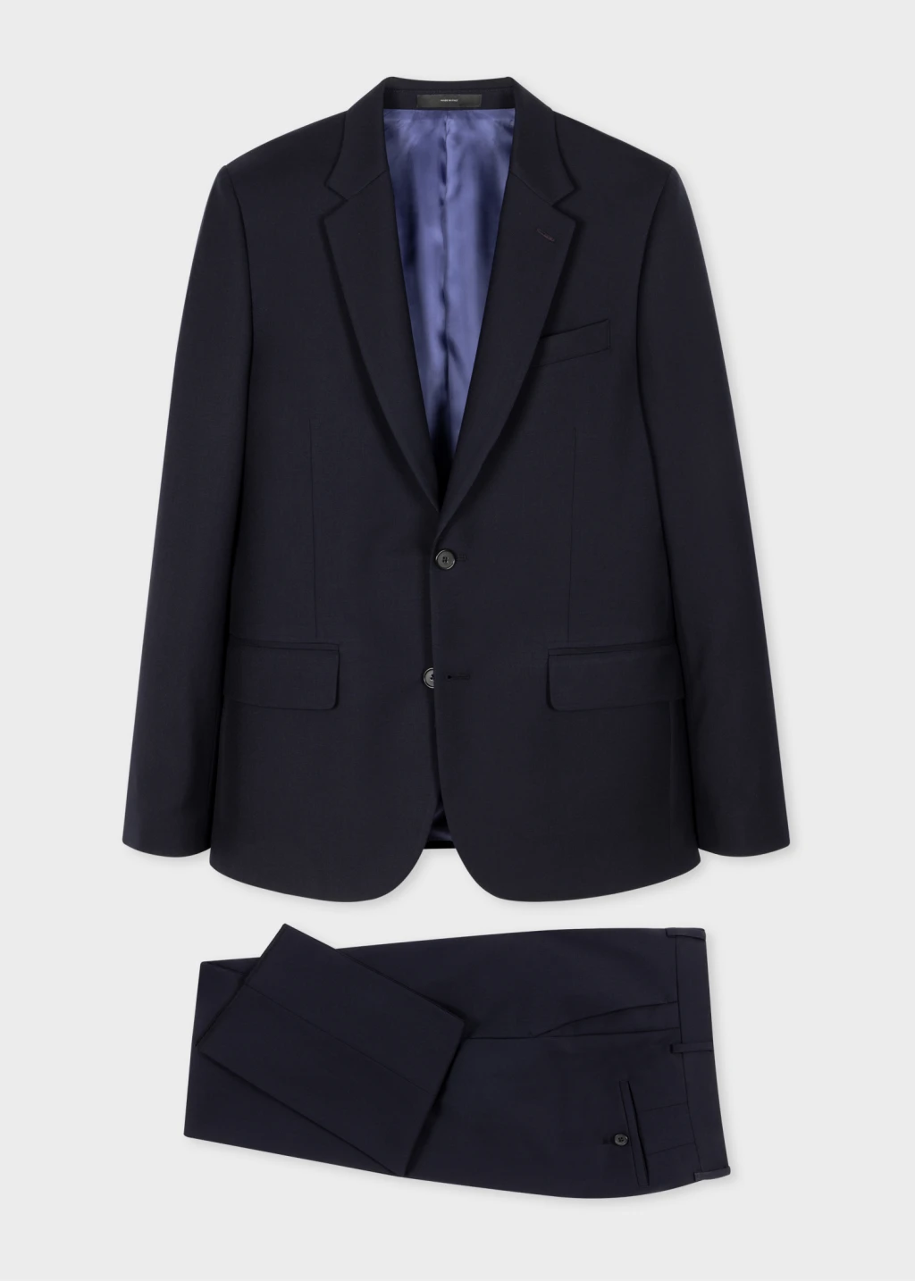 The Soho - Men's Tailored-Fit Navy Wool 'A Suit To Travel In