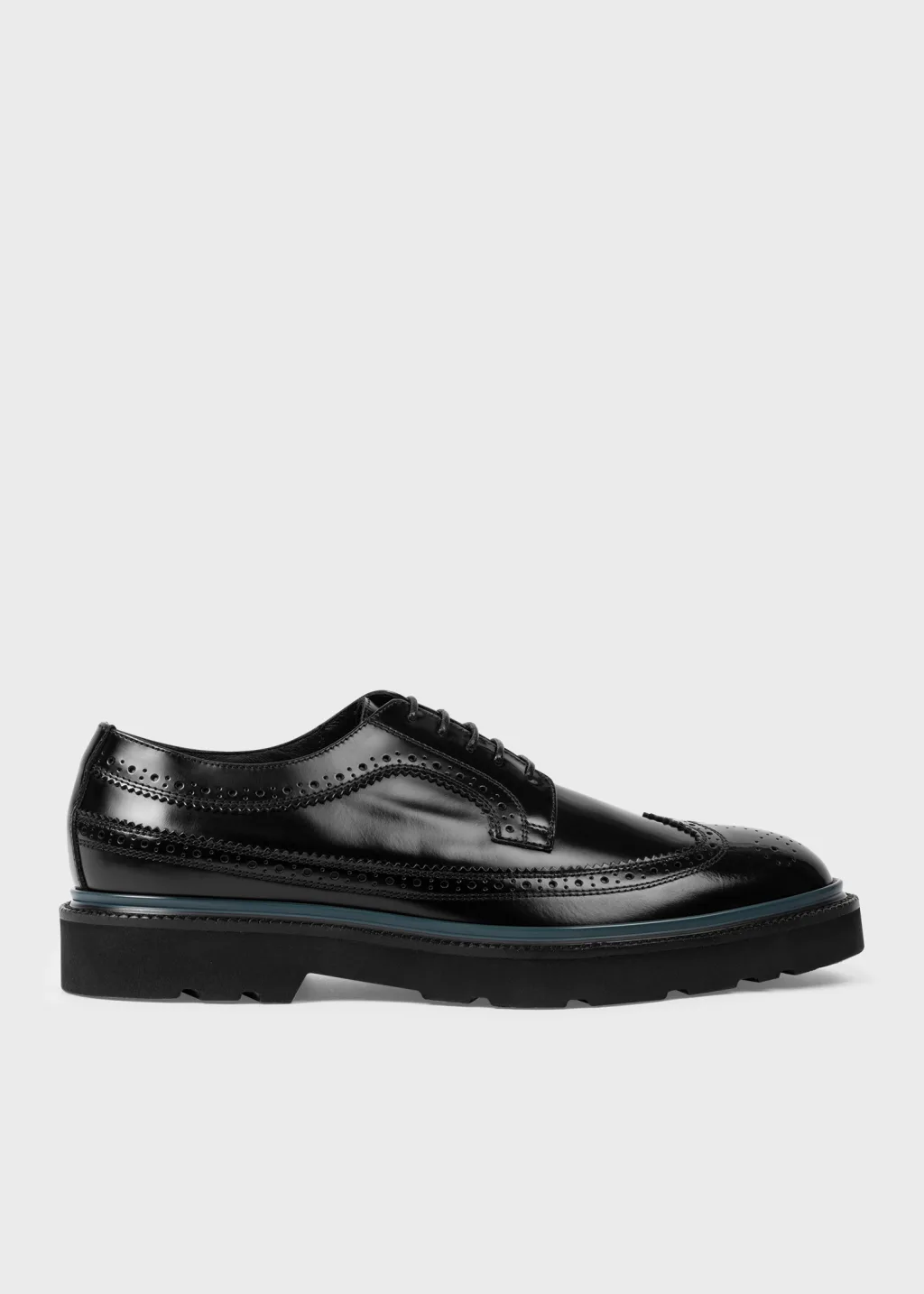 Black Leather 'Count' Brogues