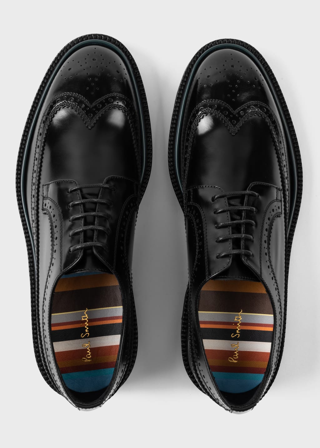 Black Leather 'Count' Brogues