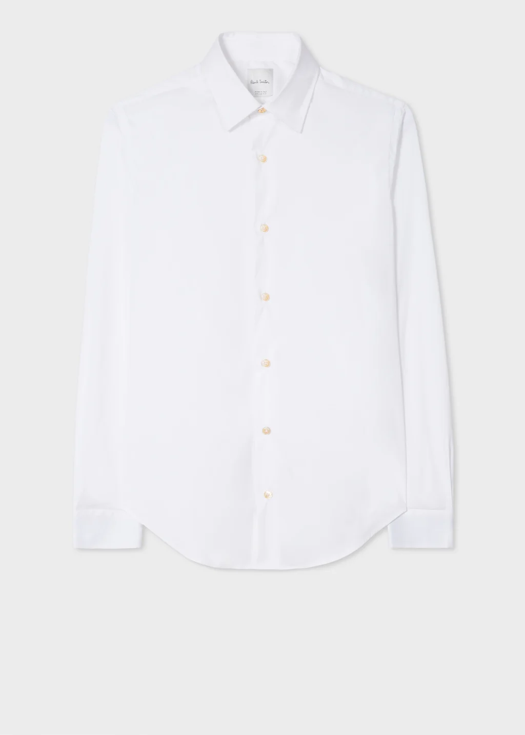 Super SlimFit White Shirt With 'Artist Stripe' Cuff Lining