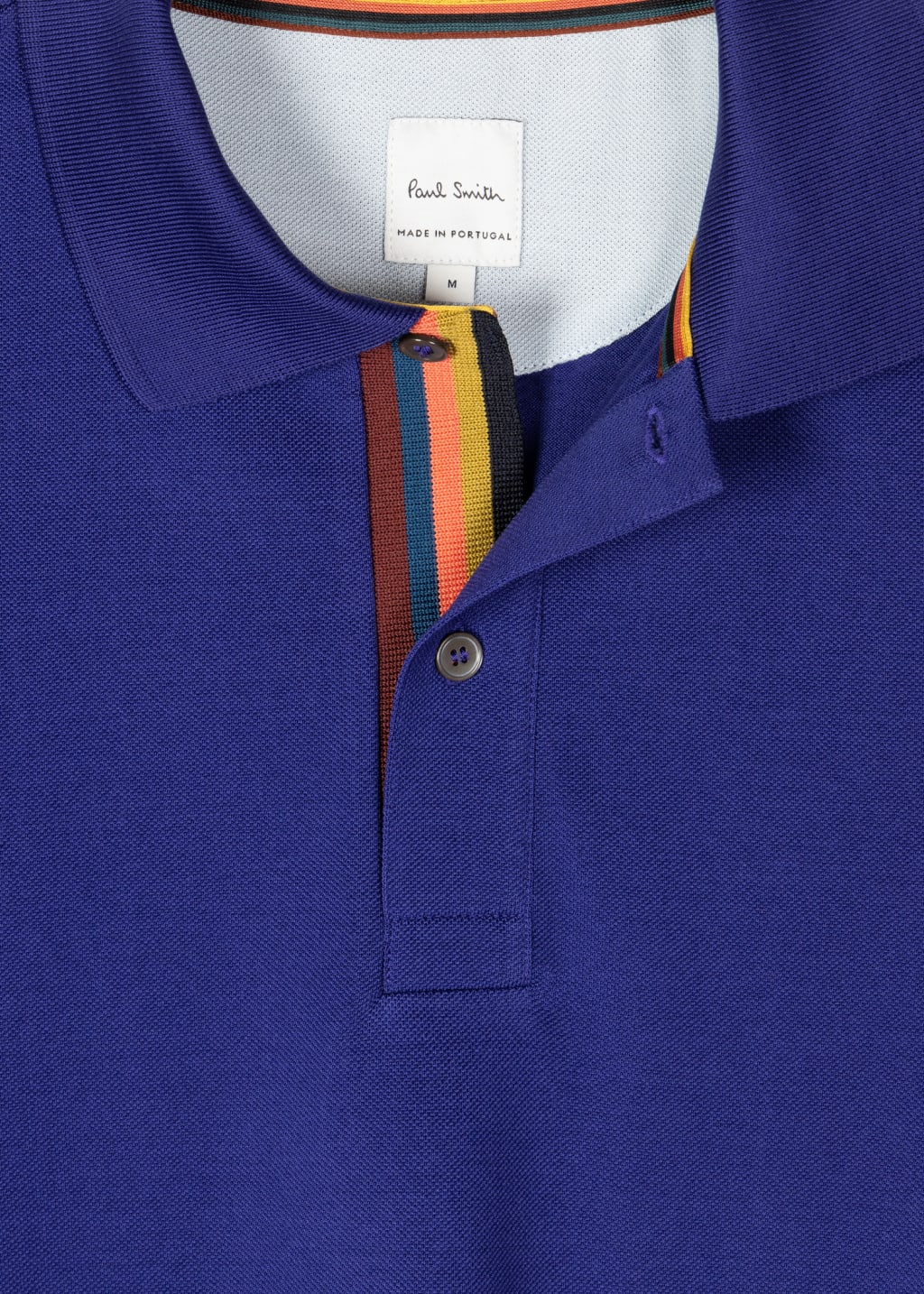 Men's Blue 'Artist Stripe' Placket Polo Shirt