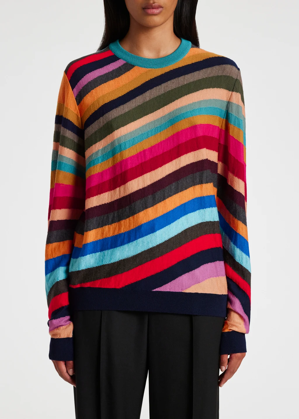 Women's 'Swirl' Intarsia Wool Sweater