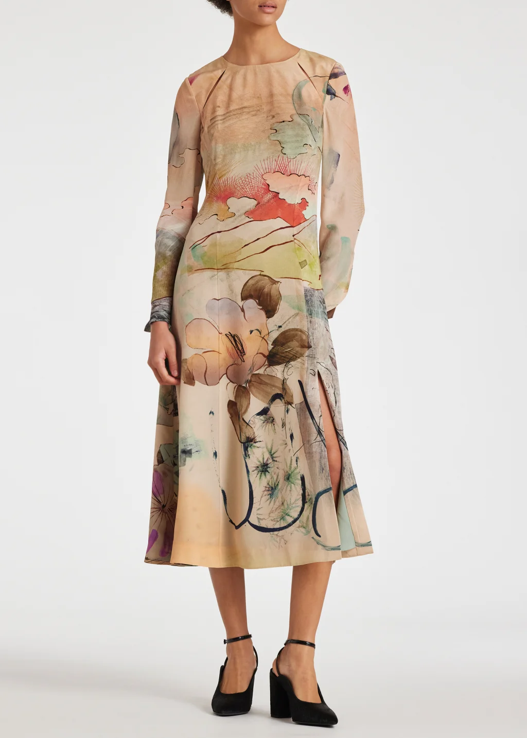 Women s Nude Narcissus Silk Dress