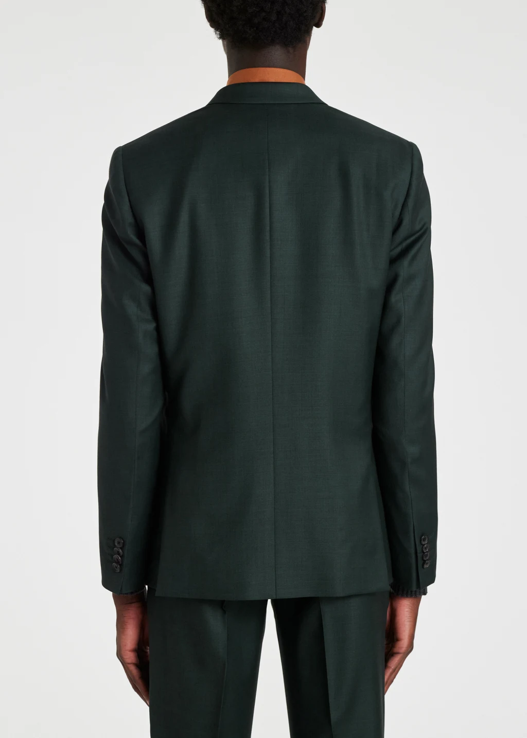 The Soho Tailored Fit Dark Green Sharkskin Wool Suit