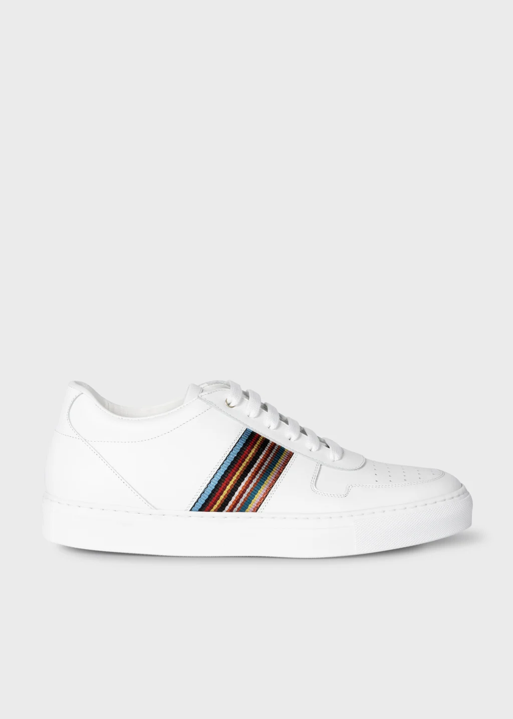 Paul smith white cheap leather trainers