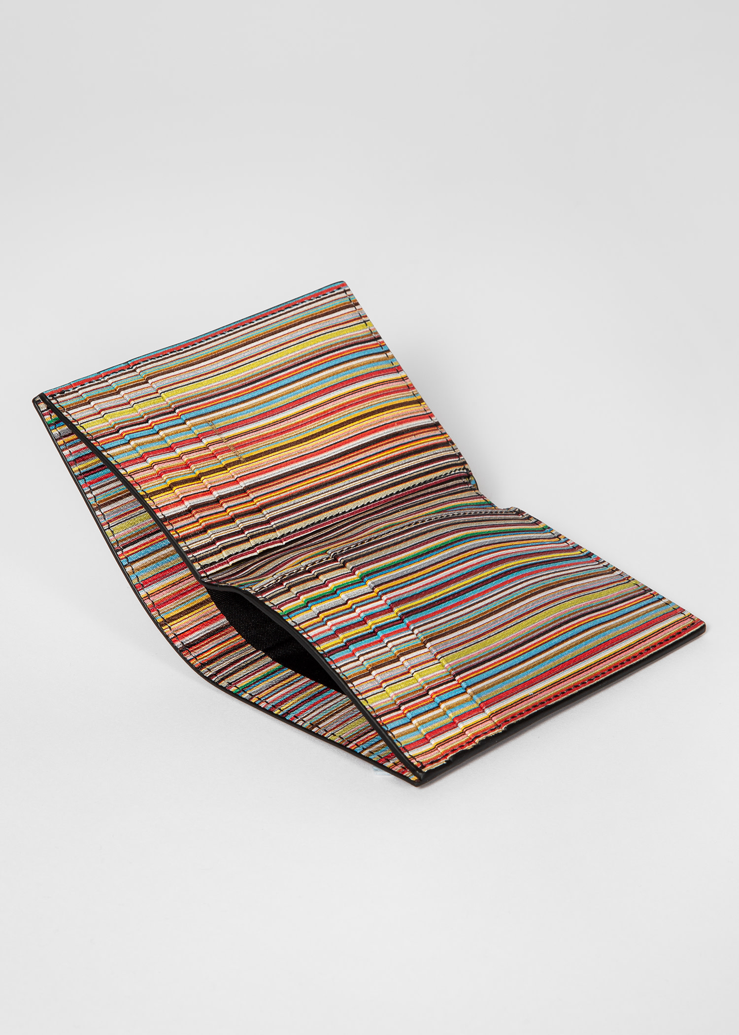 Black 'Signature Stripe' Interior Credit Card Wallet