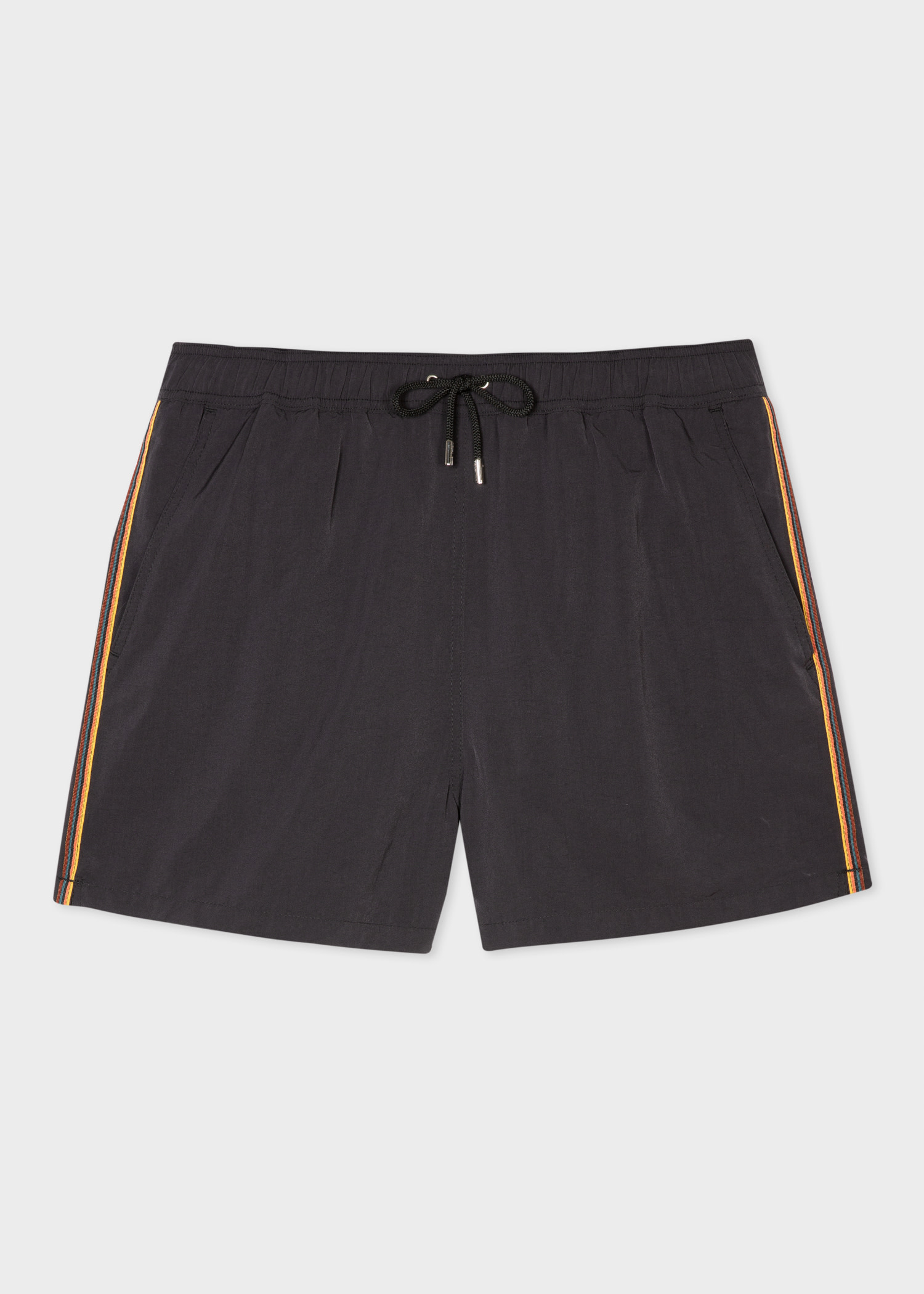 Men's Black Swim Shorts With 'Artist Stripe' Trim