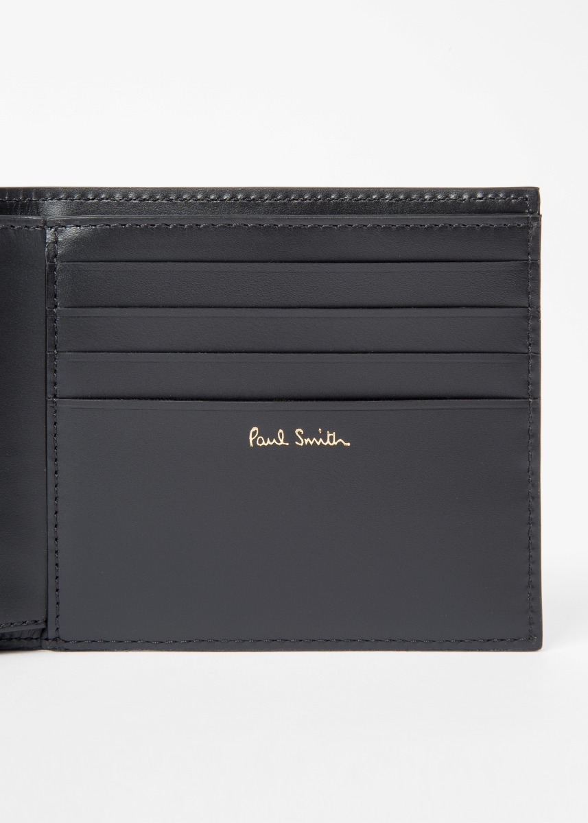 Black Leather Leather Monogrammed Billfold Wallet Black Leather Leather Monogrammed Billfold Wallet