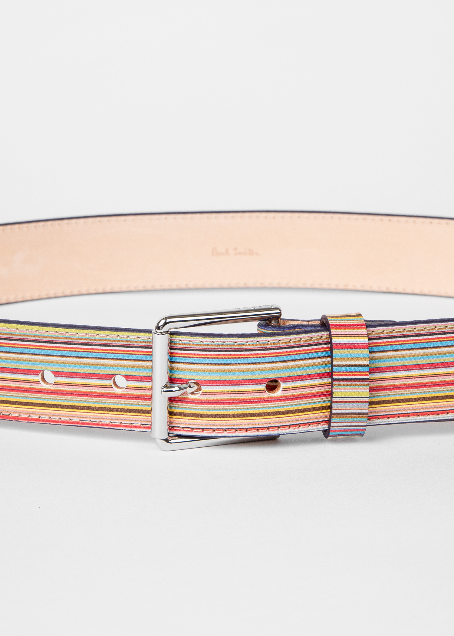 PAUL SMITH MULTICOLOR SIGNATURE STRIPE BELT - SIZE selling 28 - NEW