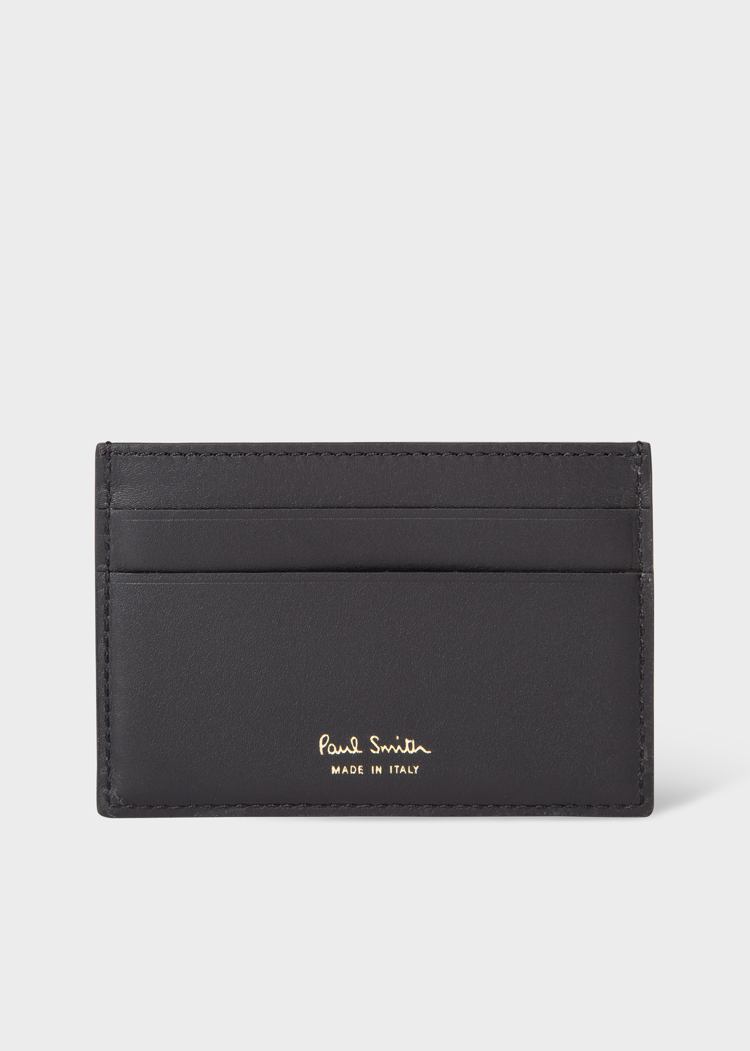 Paul Smith Mens Black Leather Monogrammed Credit Card Holder Kings Cross 4935