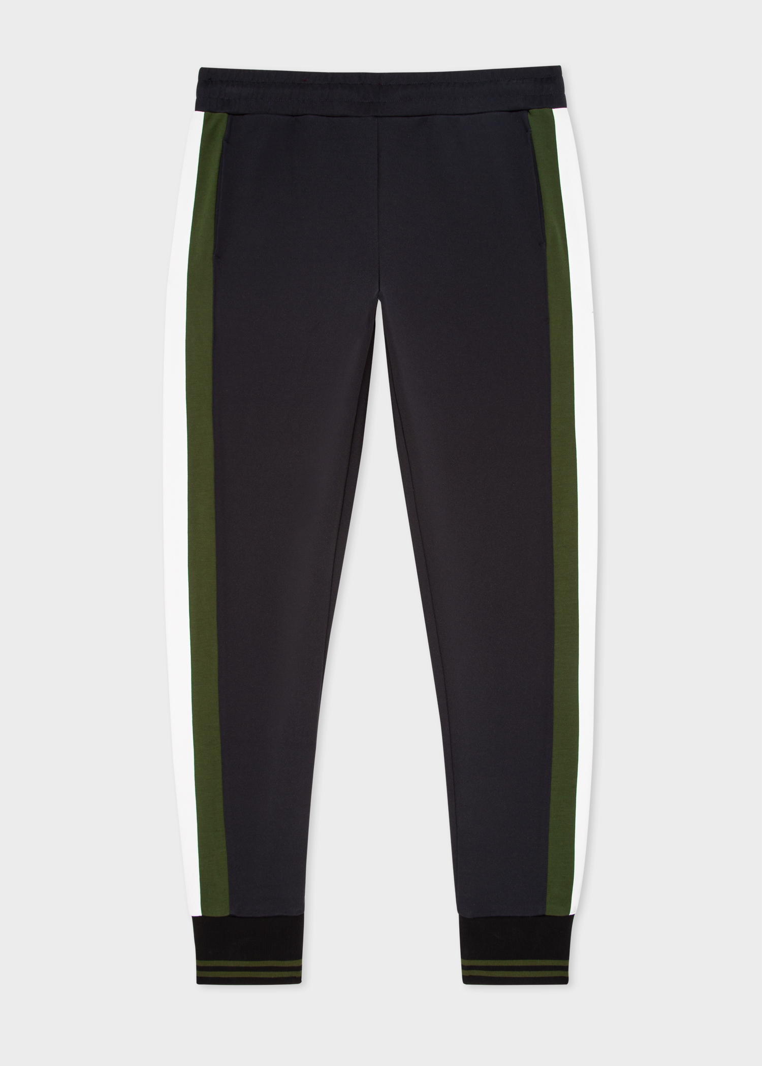 Dual Side Stripe Snap Button Sweat Pants - DERBYSHIRE MEN