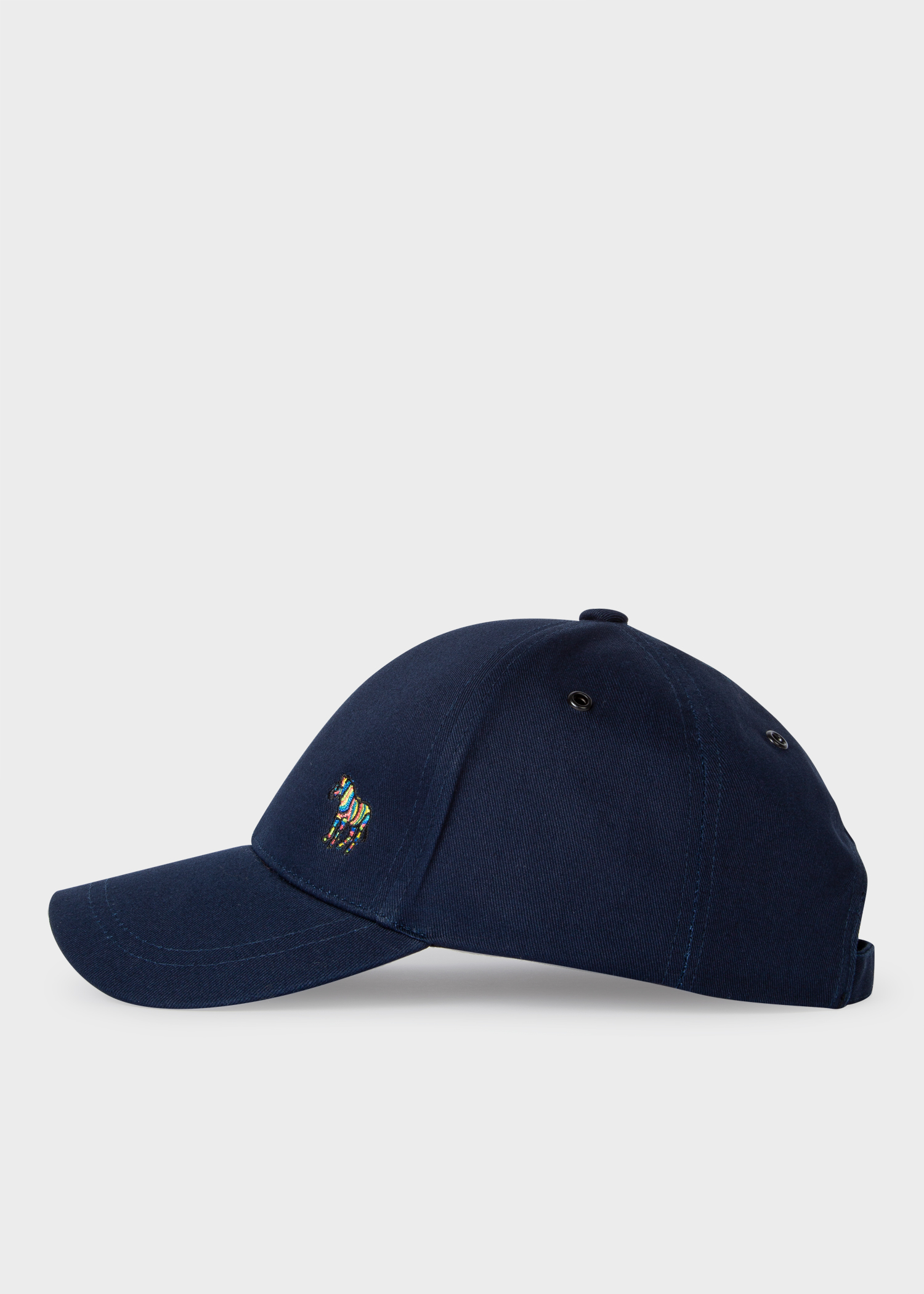 Navy Cotton Zebra Logo Baseball Cap