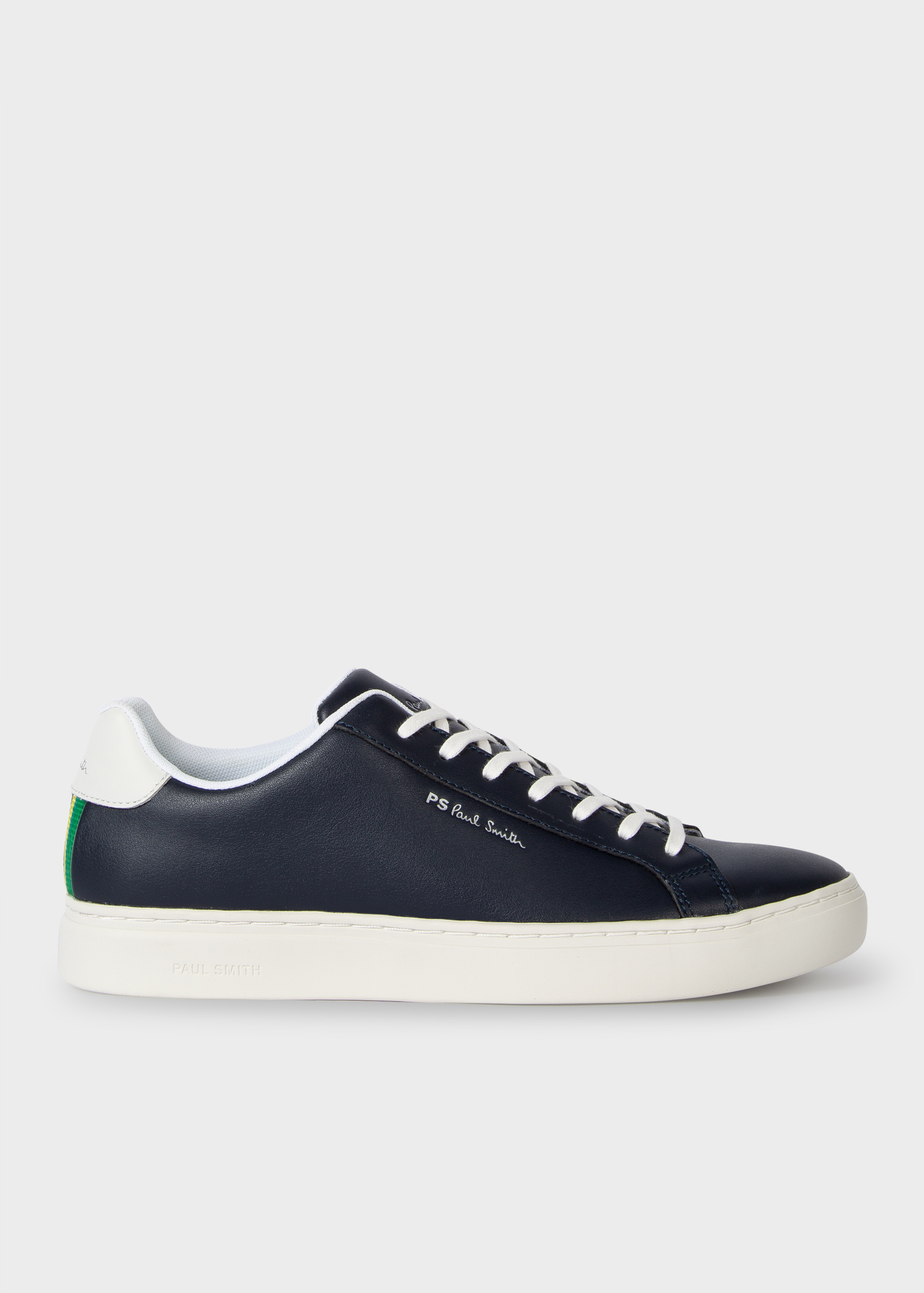 Men's Navy Leather 'Rex' Trainers