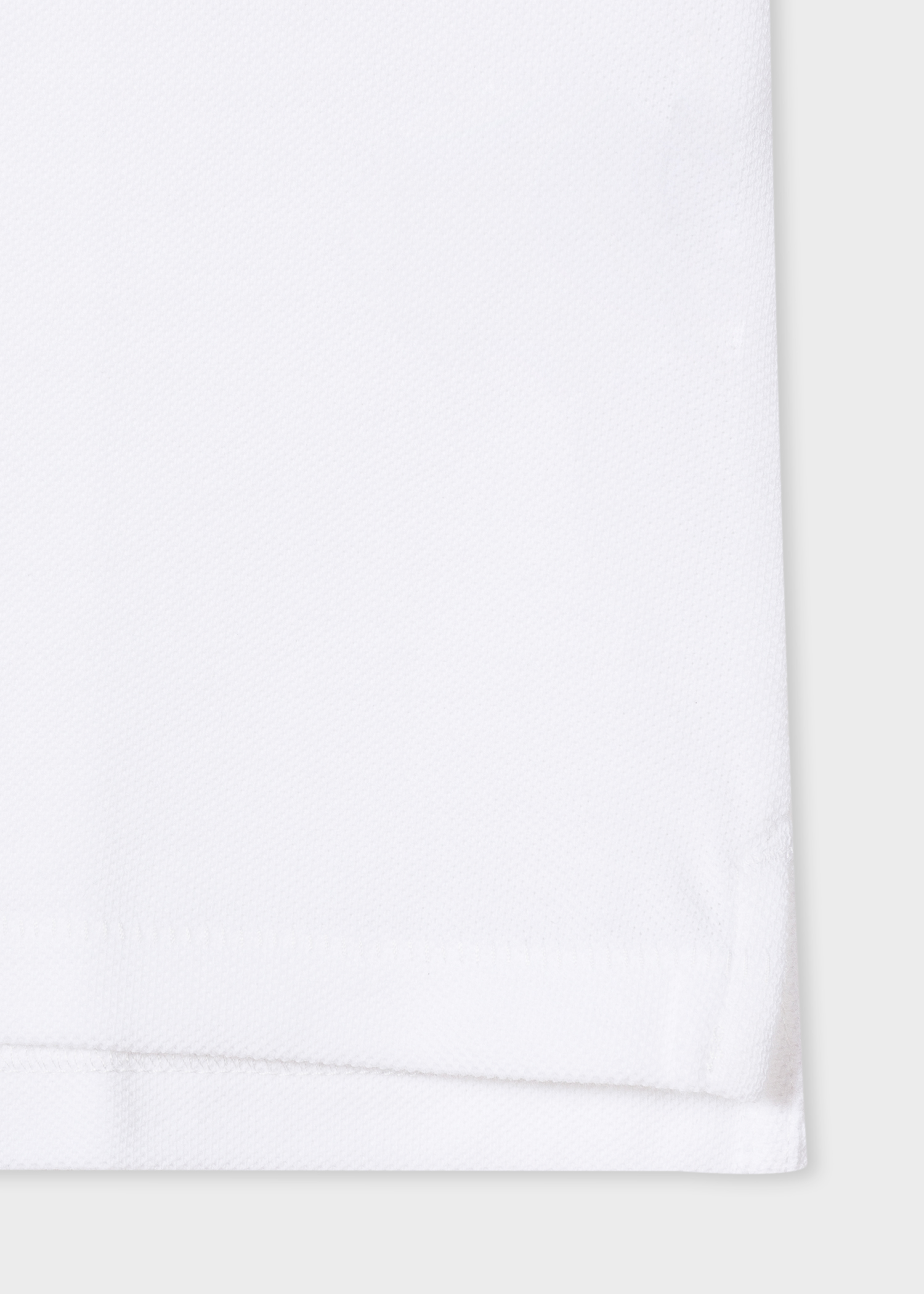 White Cotton-Piqué Zebra Logo Polo Shirt