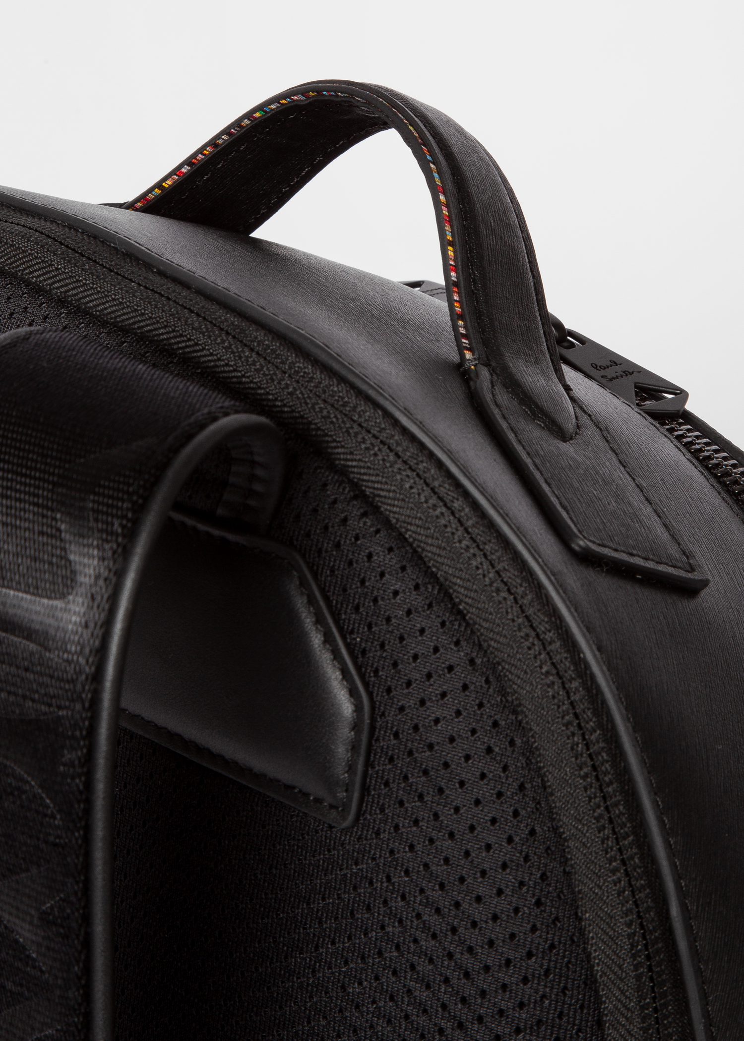 Paul smith black leather backpack online