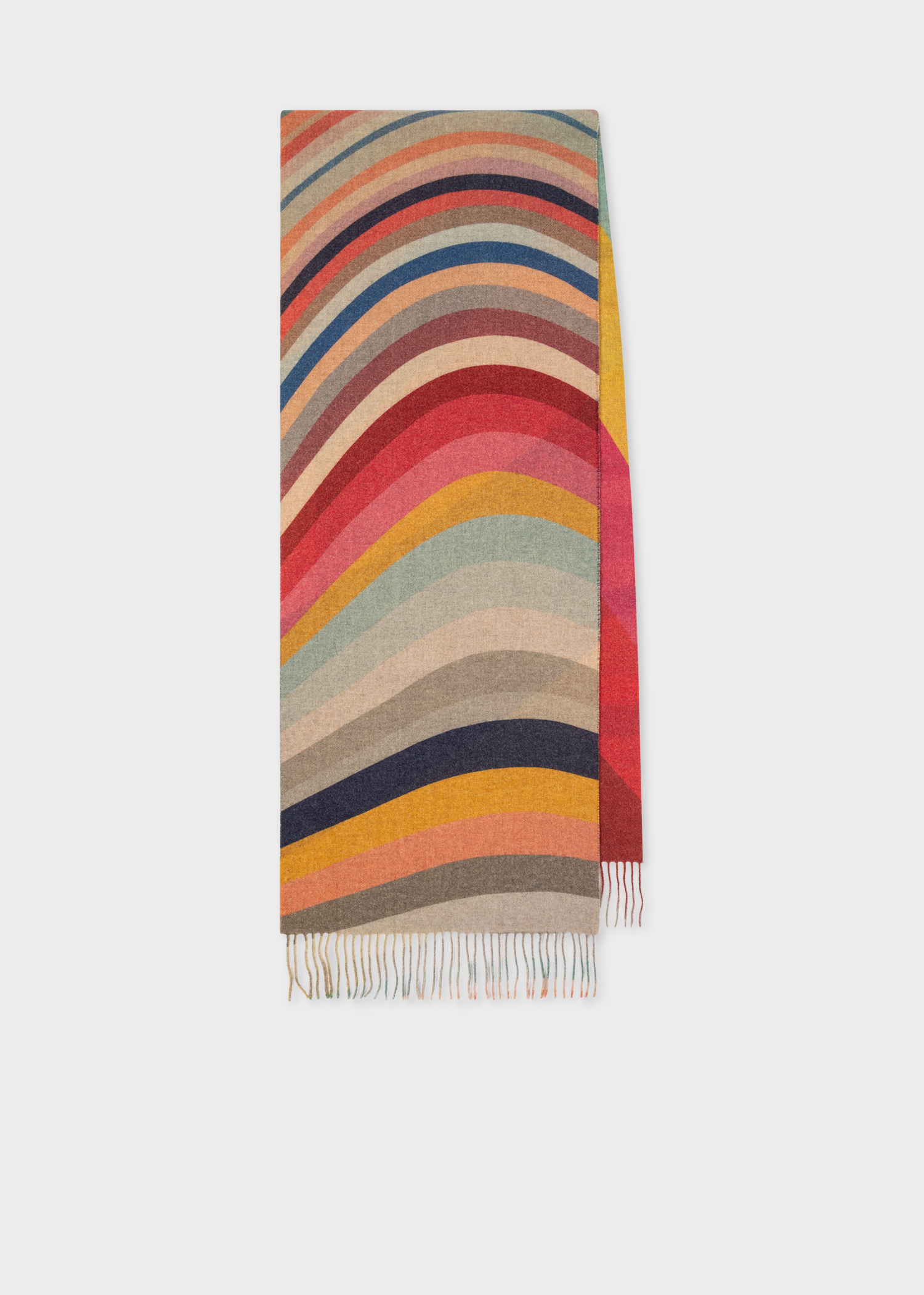 Paul Smith Women's Wool-Cashmere 'Swirl' Stripe Scarf | King's Cross