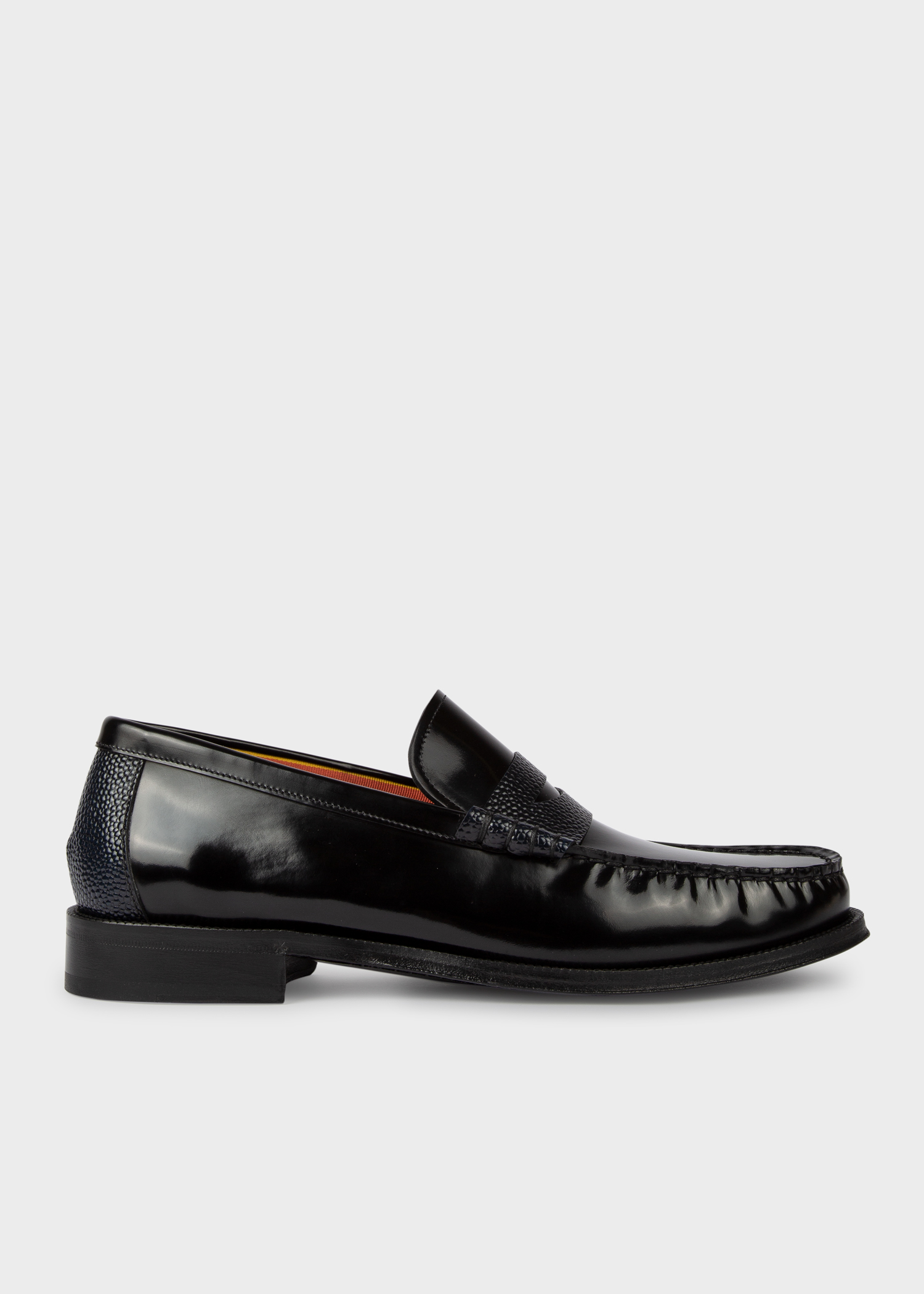 Men's Black High-Shine Leather 'Cassini' Loafers