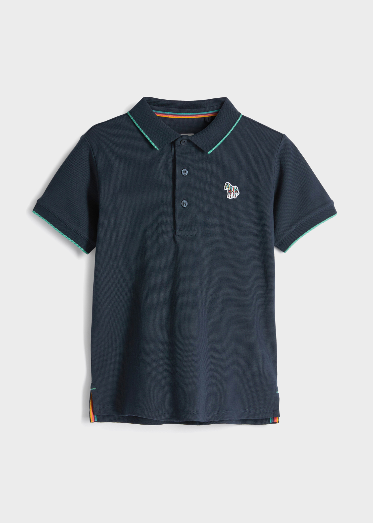 2-13 Years Navy Zebra Logo Polo Shirt