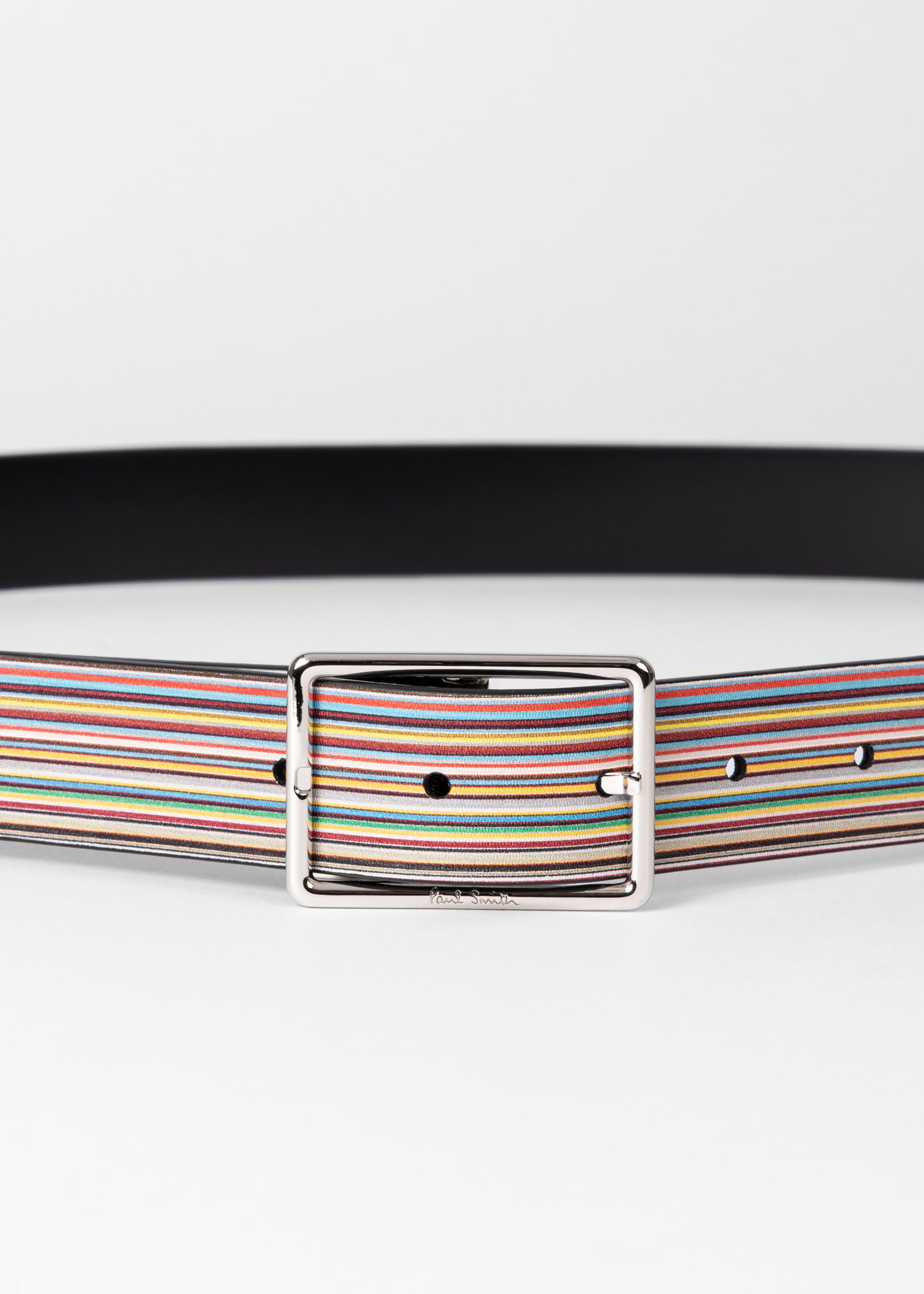 Men's Leather 'Signature Stripe' Reversible Cut-To-Fit Belt