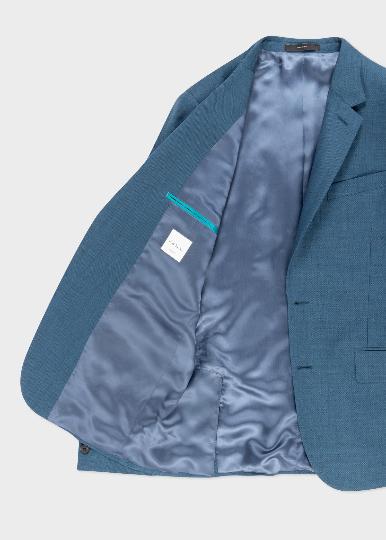 The Soho - Tailored-Fit Teal Sharkskin Wool Suit The Soho - Tailored-Fit Teal Sharkskin Wool Suit