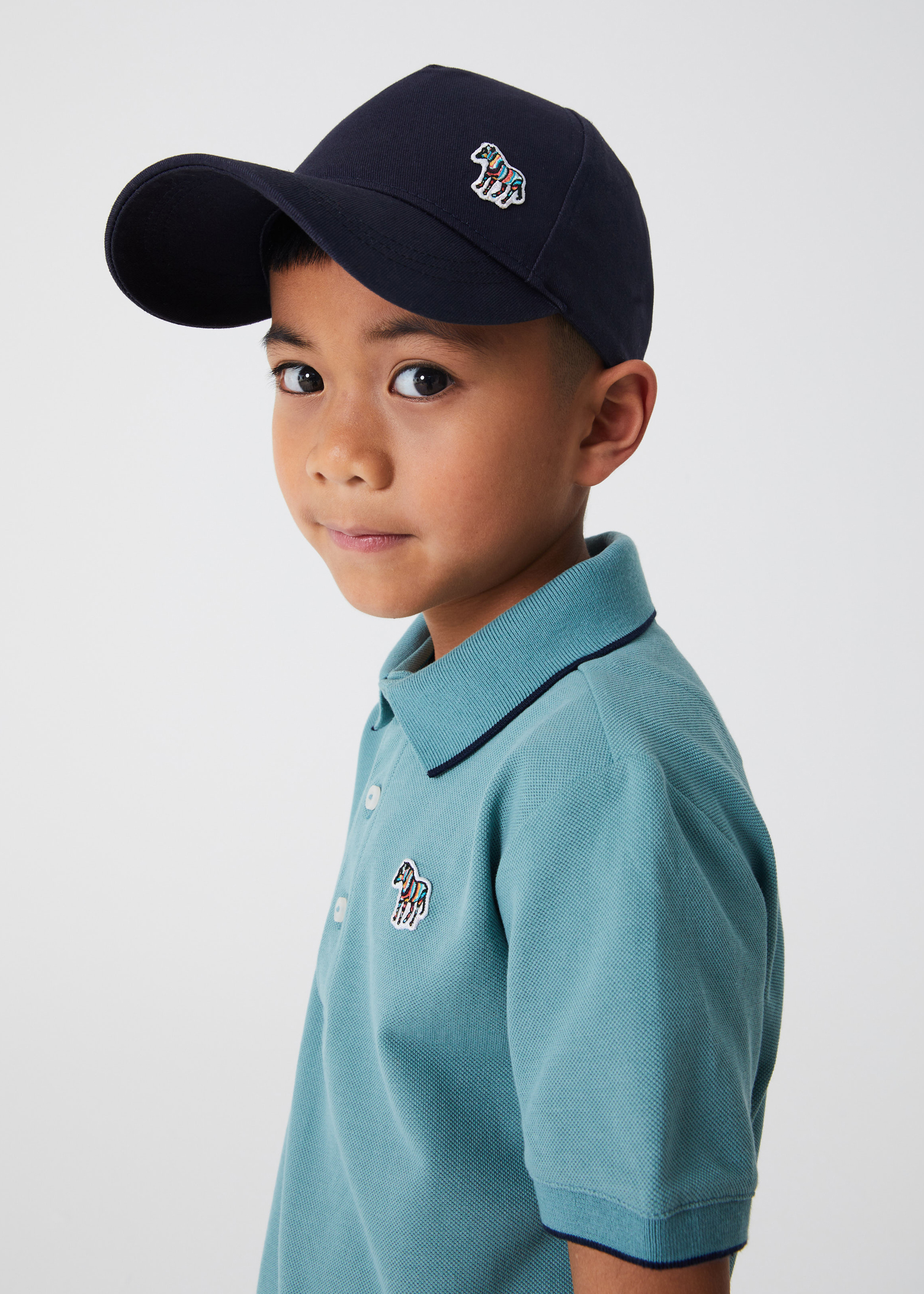 2-13 Years Navy Zebra Logo Cap