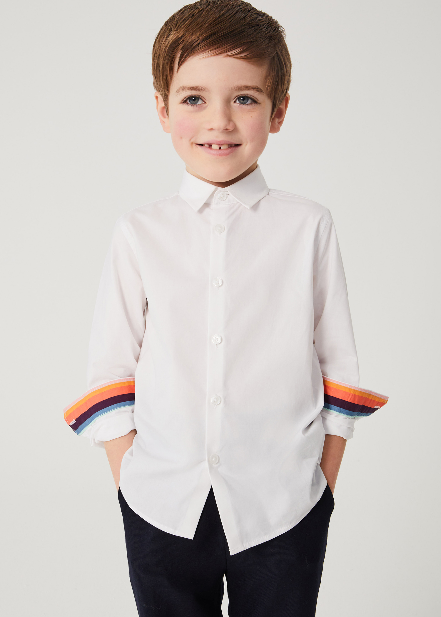 Paul Smith Junior 2-13 Years White Cotton Shirt | King's Cross