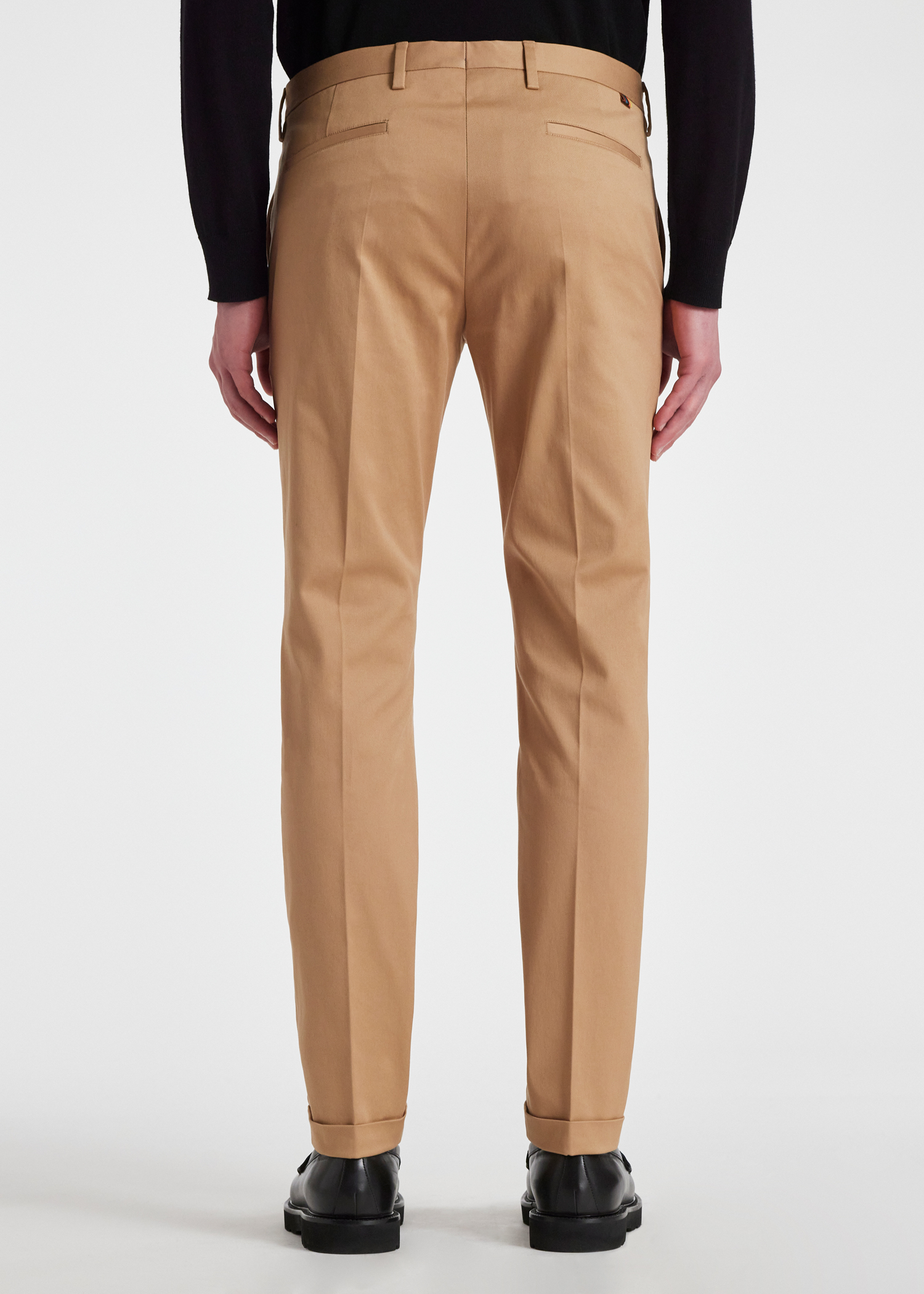 Slim-Fit Tan Cotton-Stretch Chinos