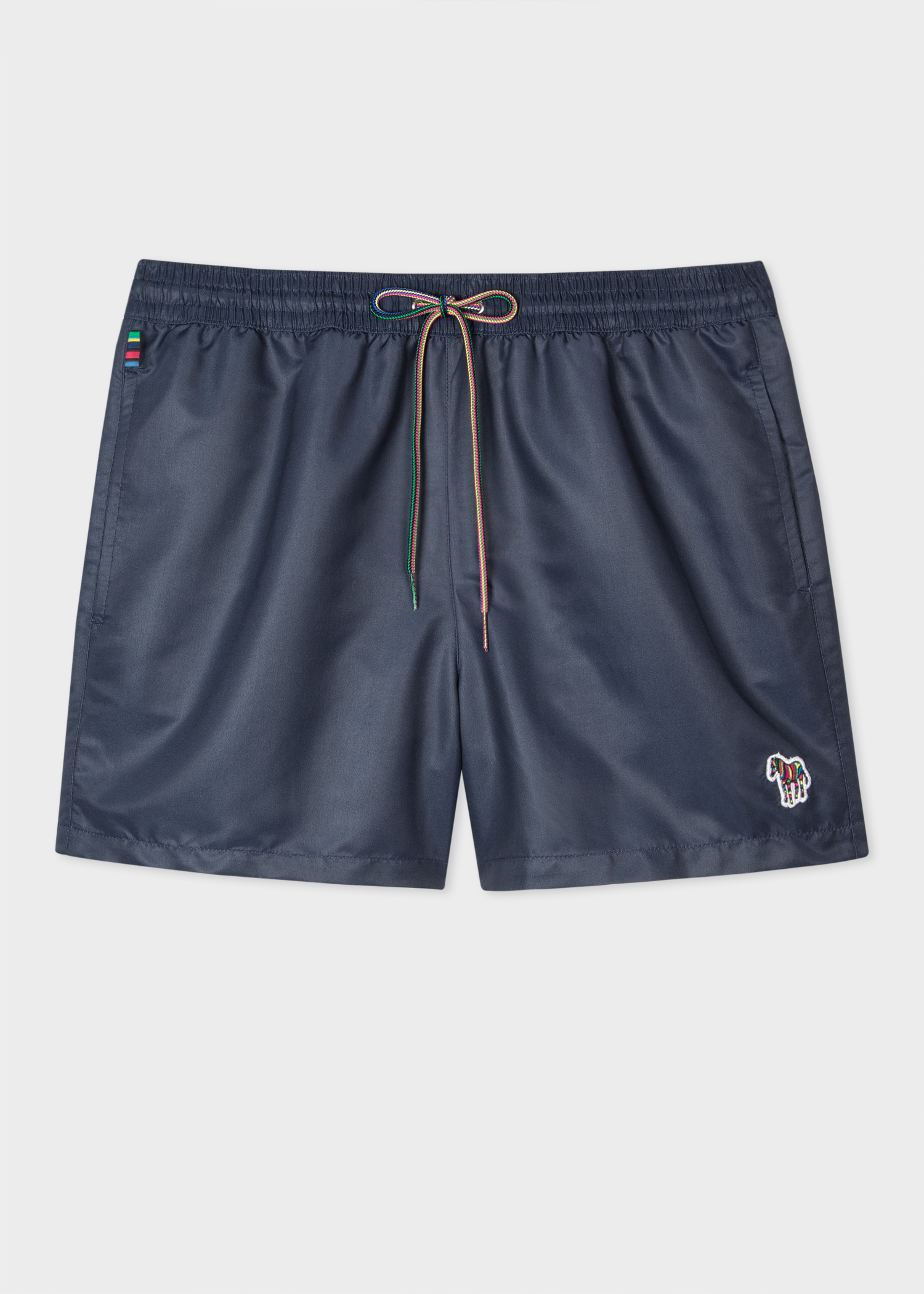 Navy Zebra Logo Swim Shorts