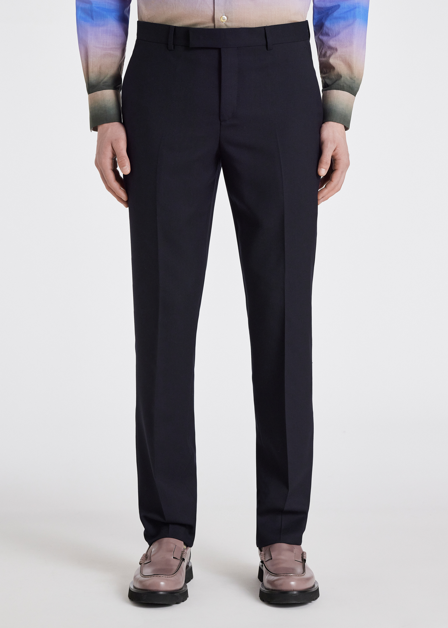 Perfetto Pure Wool Trouser - Navy - James Of Montpellier