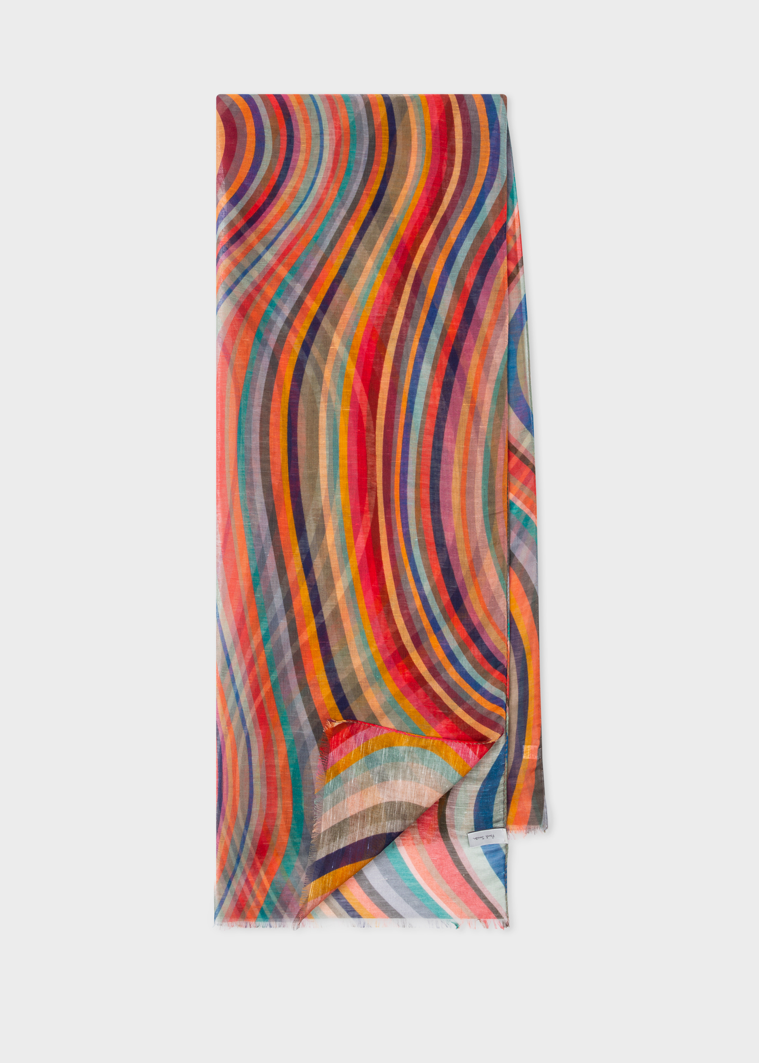 Silk Scarf with Swirls Pattern | 12x60
