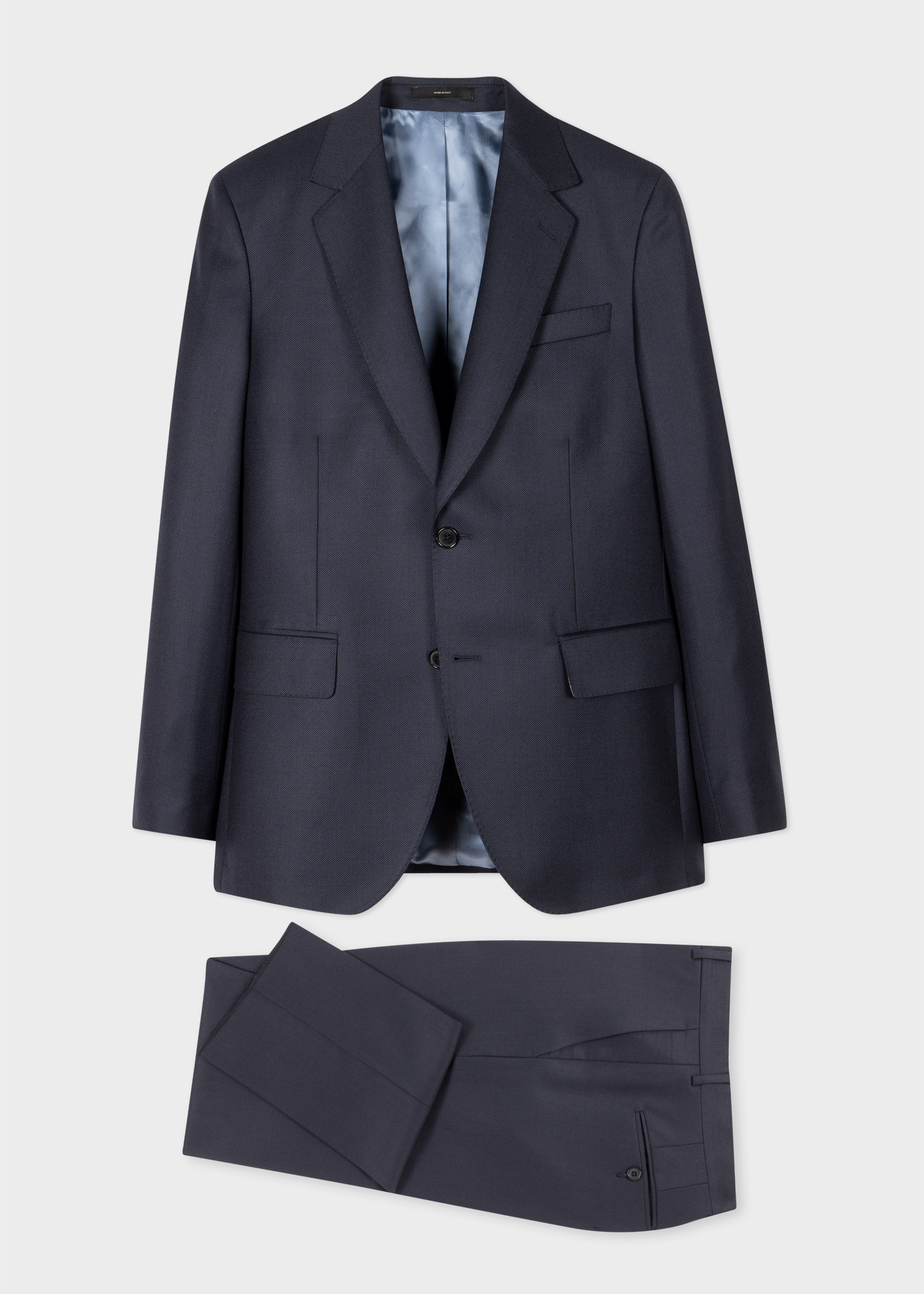 Paul Smith The Bloomsbury - Men's Easy-Fit Navy Wool Birdseye Day Suit ...