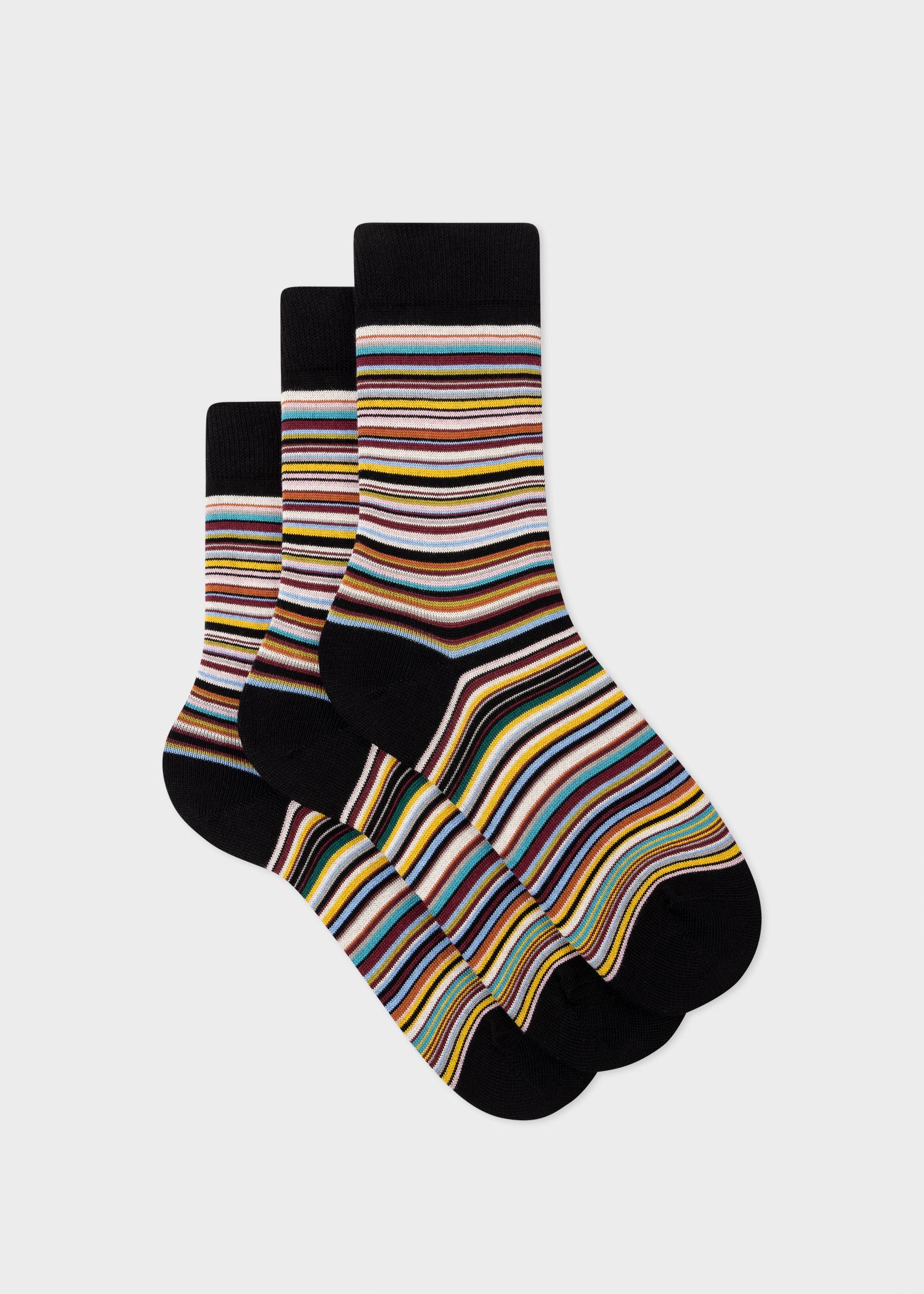 タイツ・ソックス Paul Smith SS25 PACK OF THREE SOCKS (W1A SOCK N270 1A) Women's 'Signature Stripe' Socks Three Pack