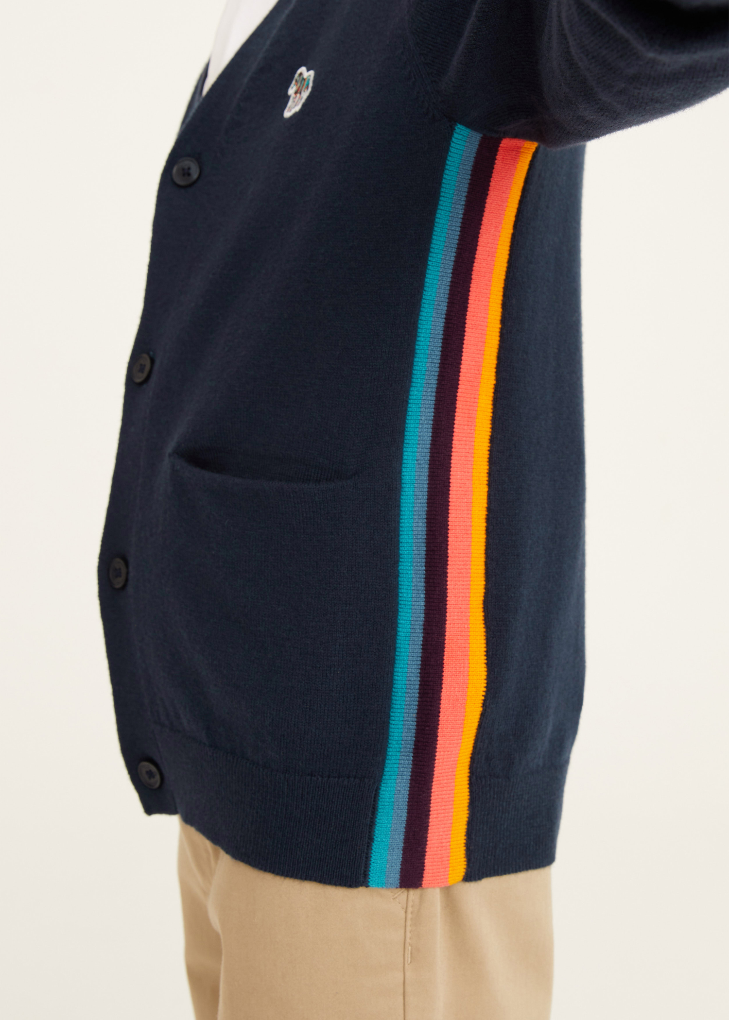 2-13 Years Navy Zebra Logo Cardigan 2-13 Years Navy Zebra Logo Cardigan