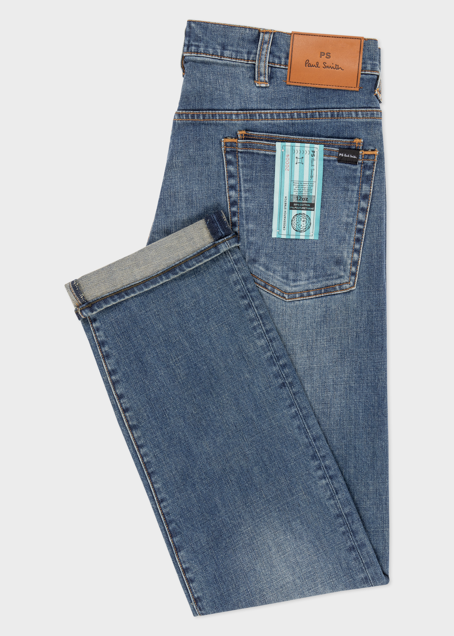 Jeans Light Wash Denim - Paul Smith Slim-Standard 13oz 'Unlucky