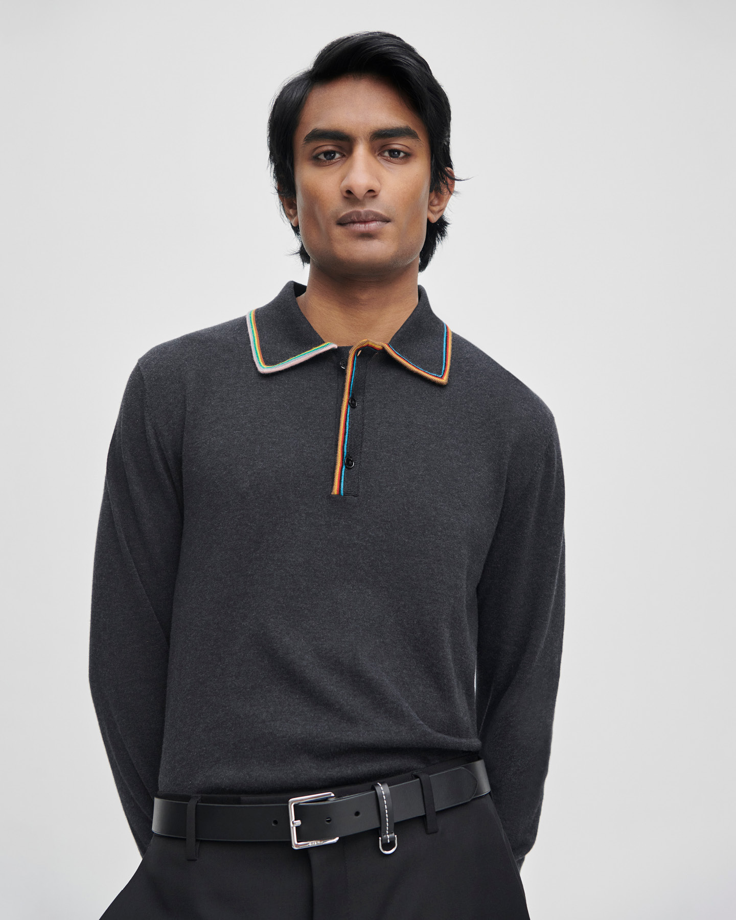 Paul smith grey shop long sleeve polo