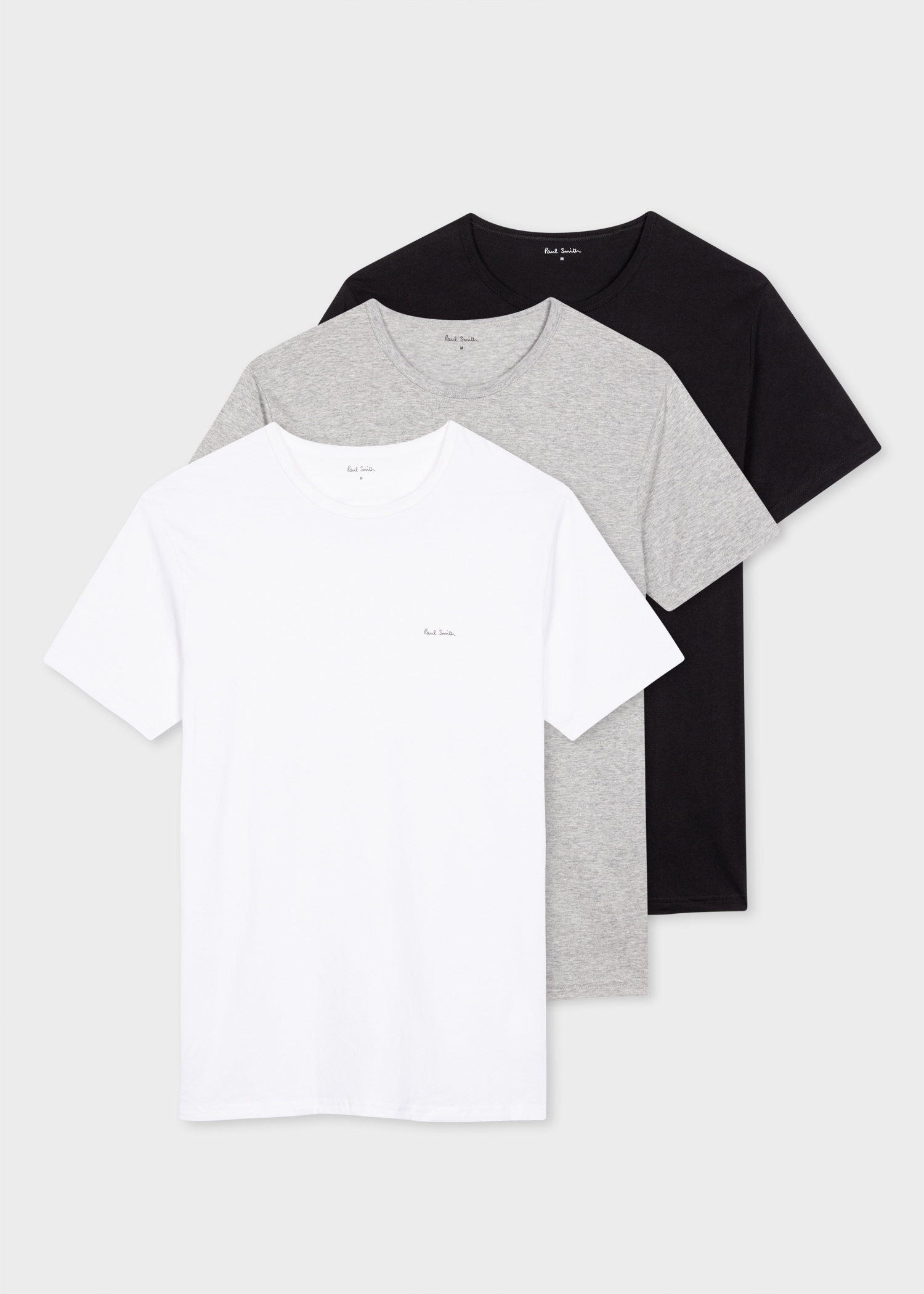 Tシャツ・カットソー PAUL SMITH Men T-shirt Multicolor M1A389M3PK 2A Men's Mixed Colour Cotton Logo Lounge T-Shirts Three Pack