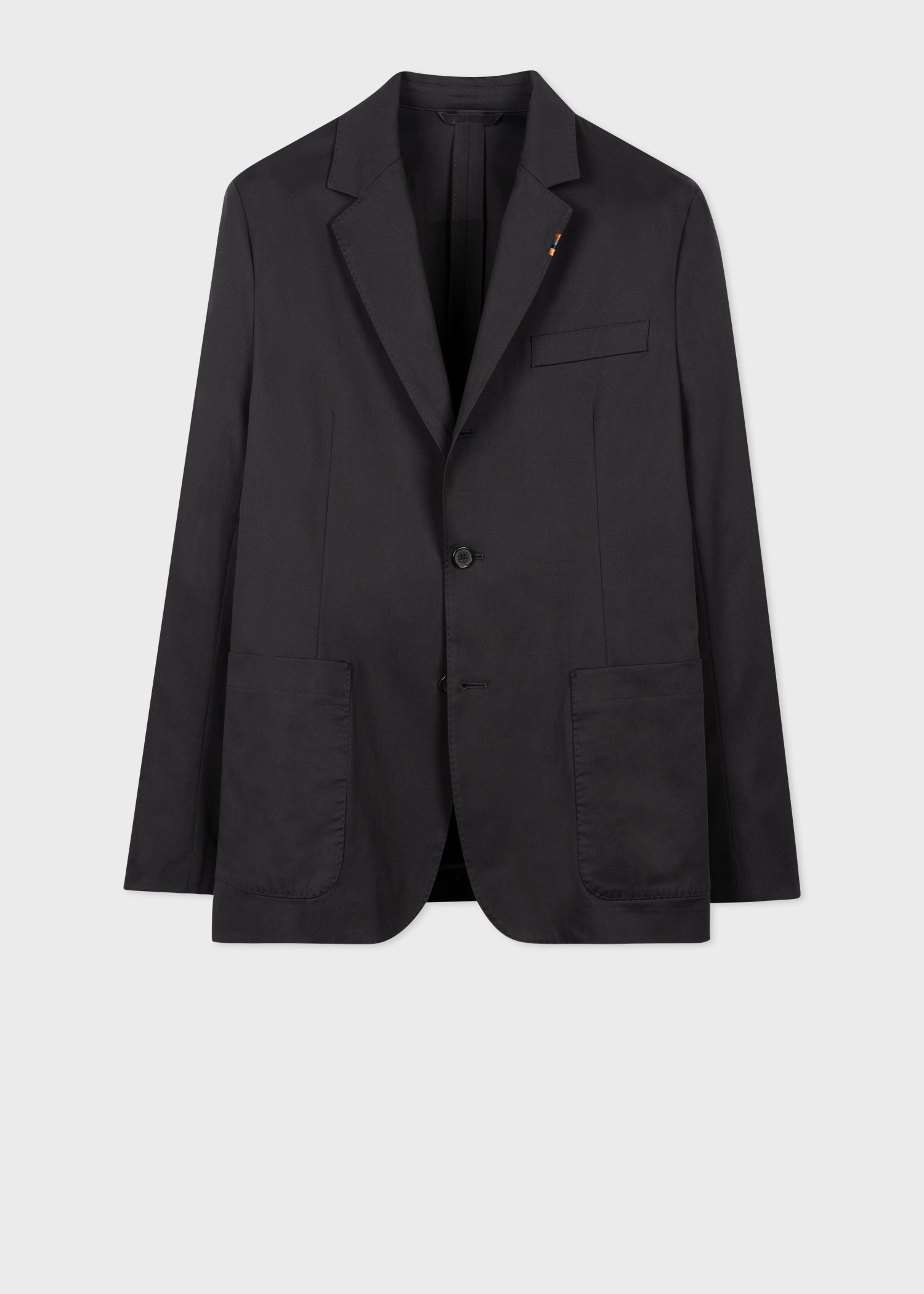 Men's Tailored-Fit Dark Navy Wool-Mohair Evening Blazer