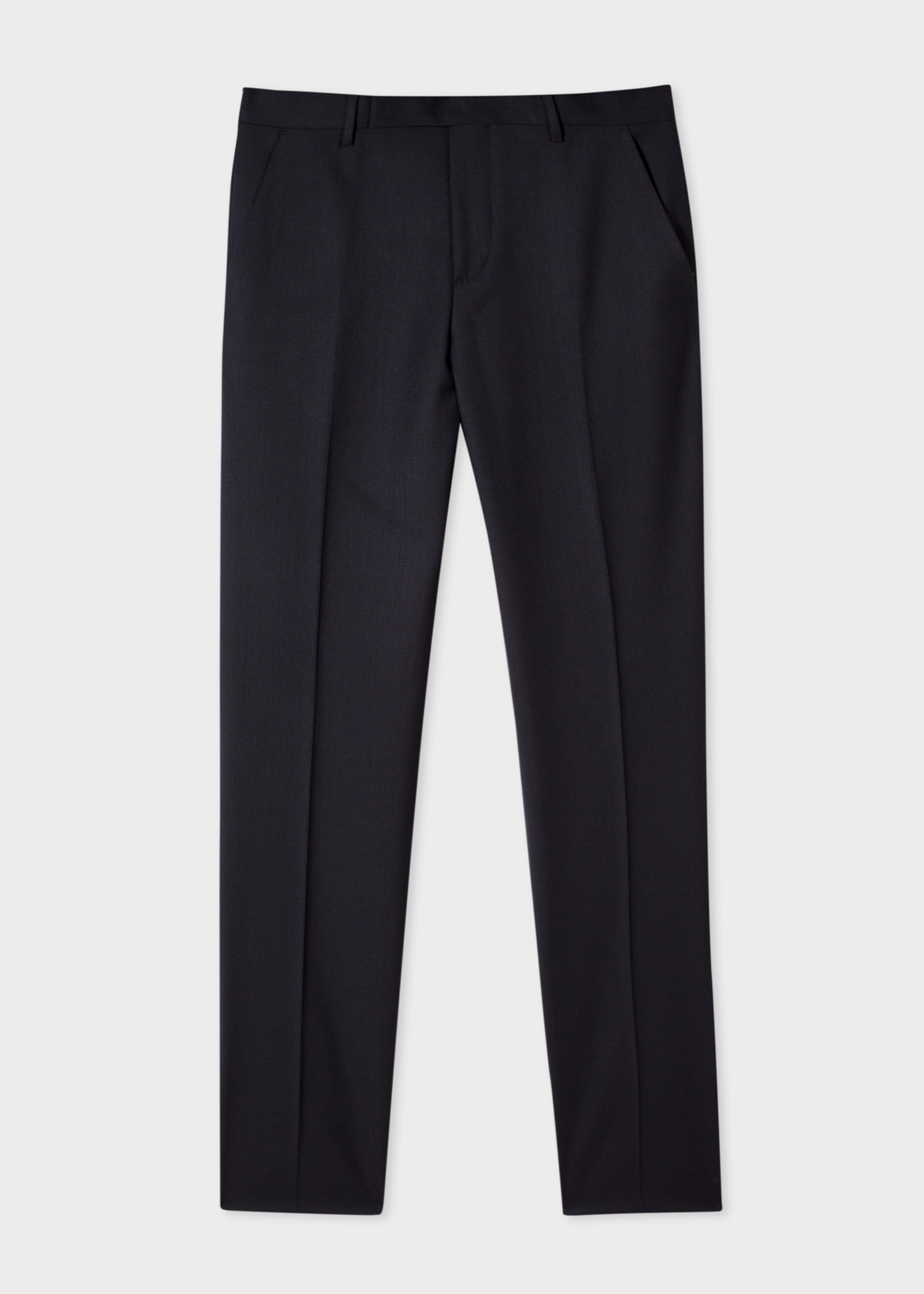 Men's Slim-Fit Black Wool 'A Suit To Travel In' Pants
