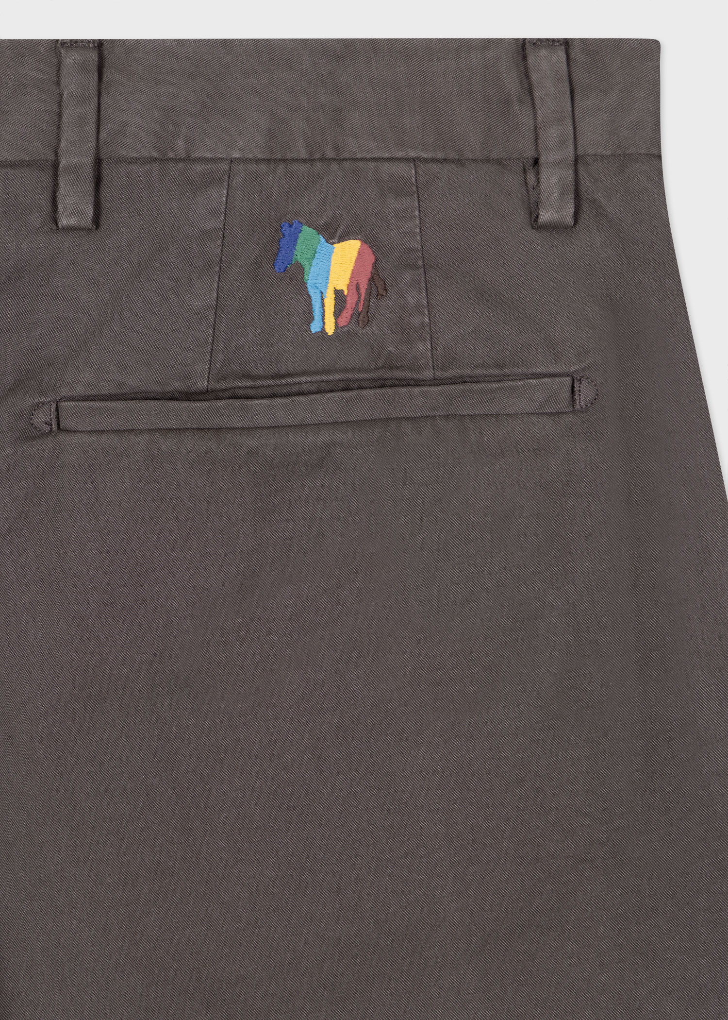 PS Paul Smith Men's Charcoal Grey Mid-Fit 'Broad Stripe Zebra' Chinos ...