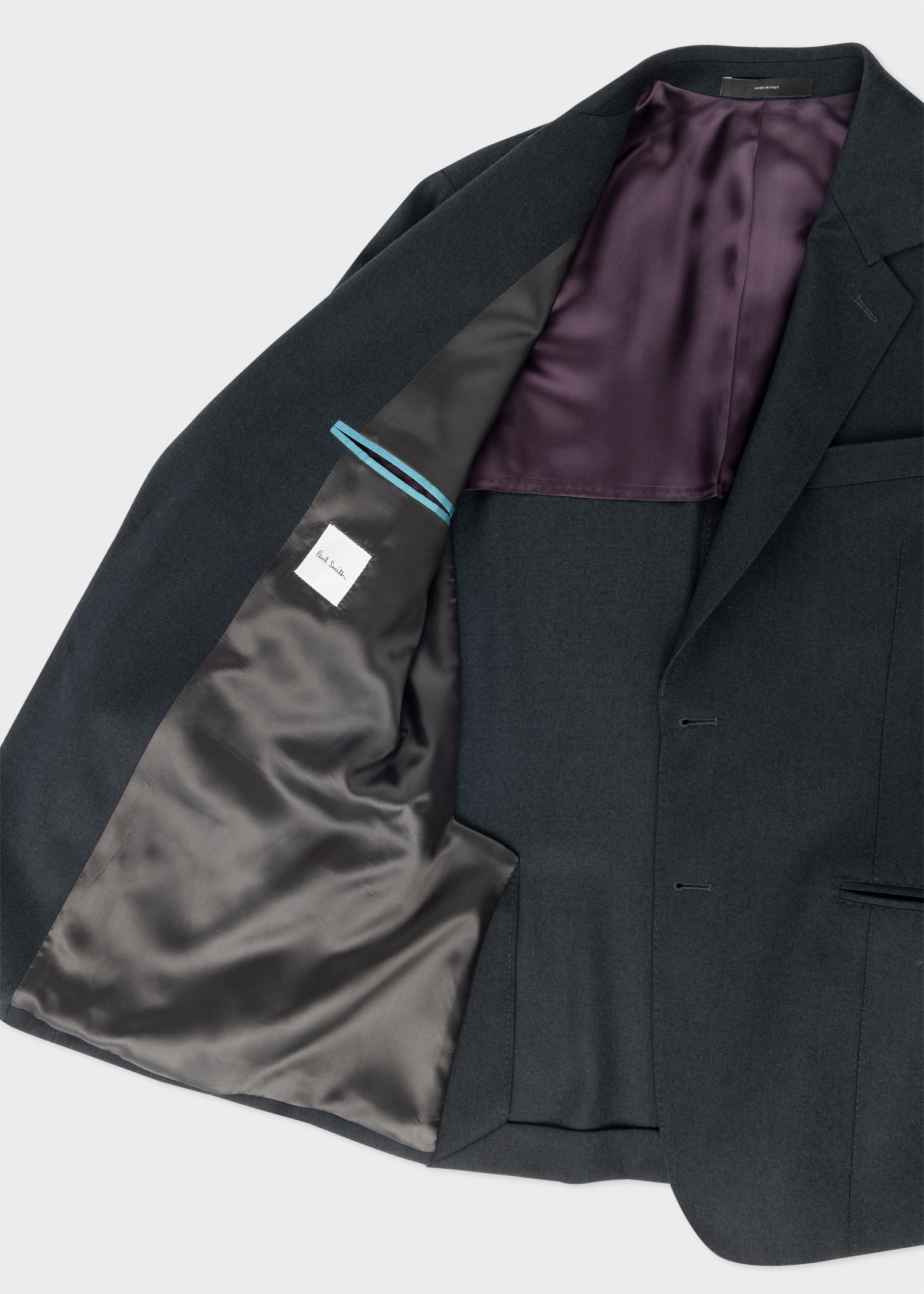Dark Green Wool-Cashmere Two-Button Blazer
