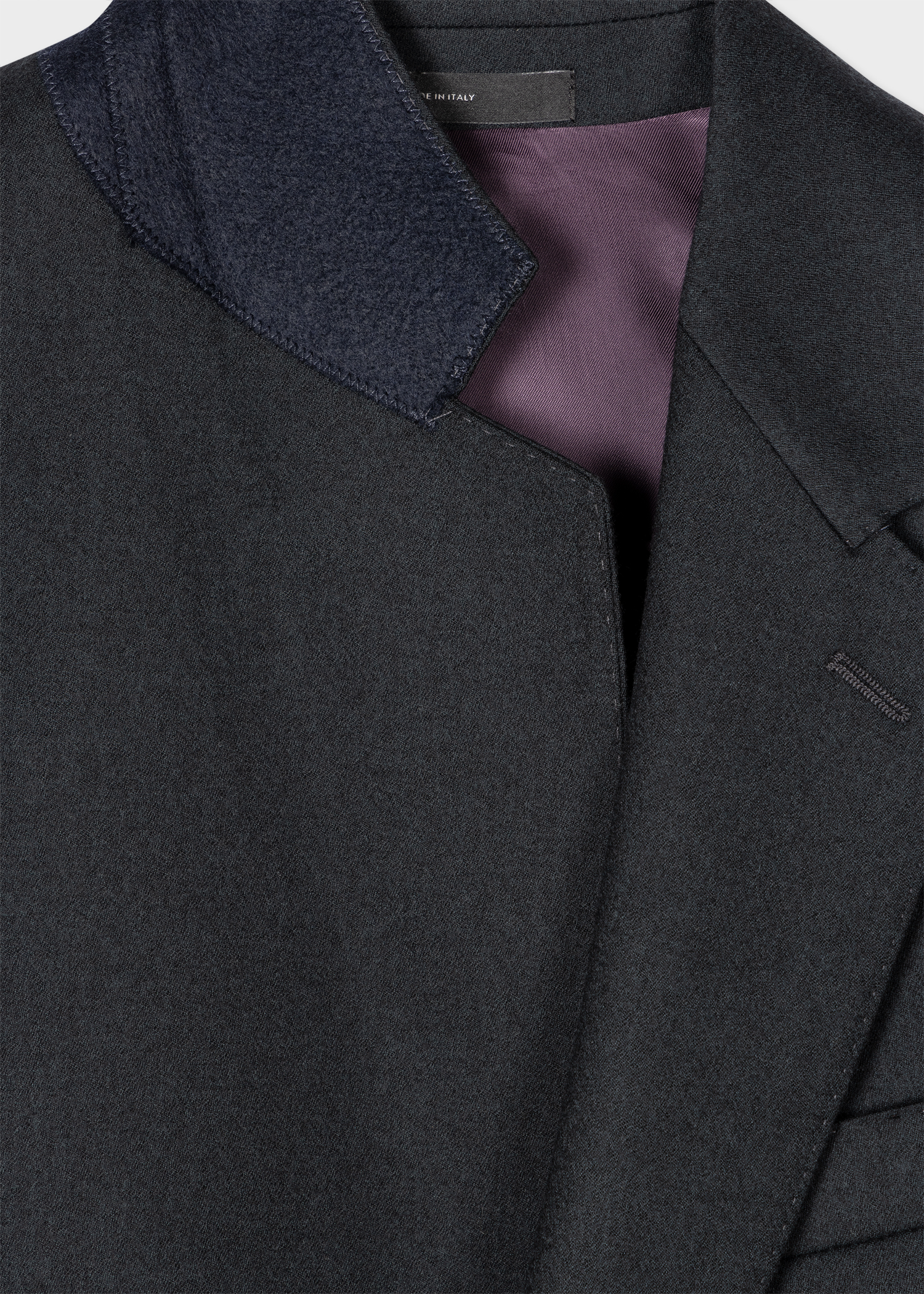 Dark Green Wool-Cashmere Two-Button Blazer