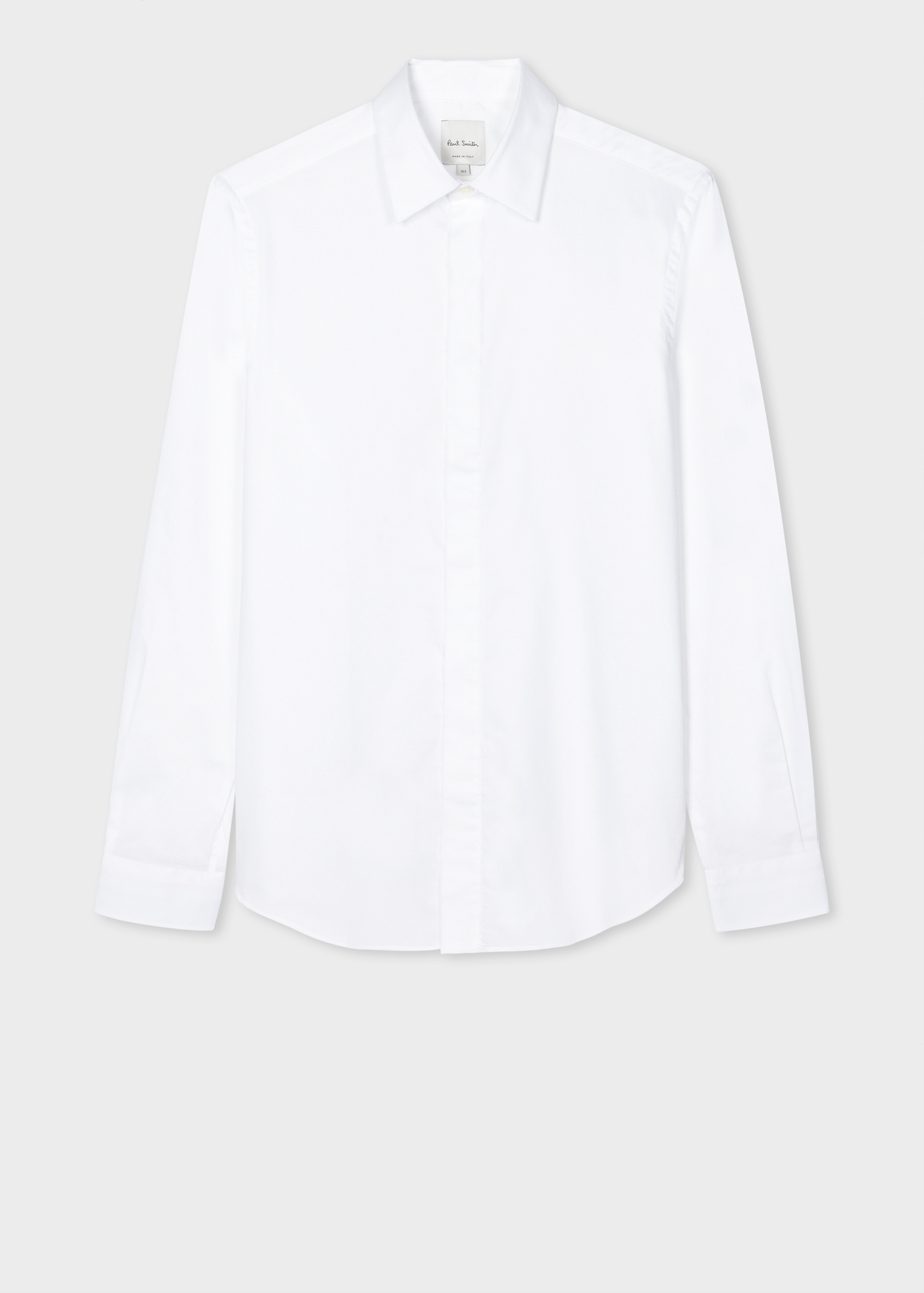 Slim-Fit White Cotton Twill Easy Care Shirt