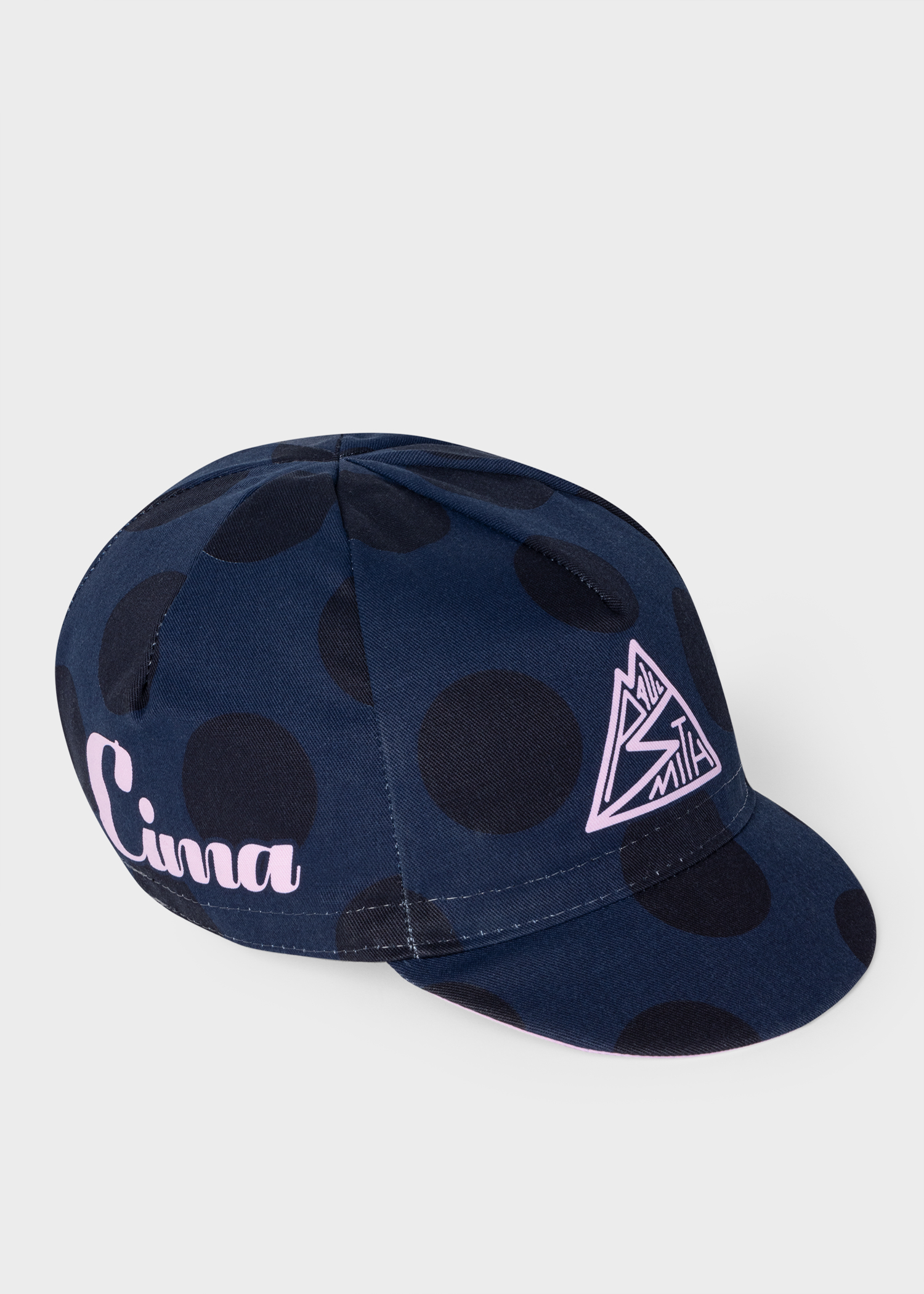 Navy Polka Dot Cycling Cap