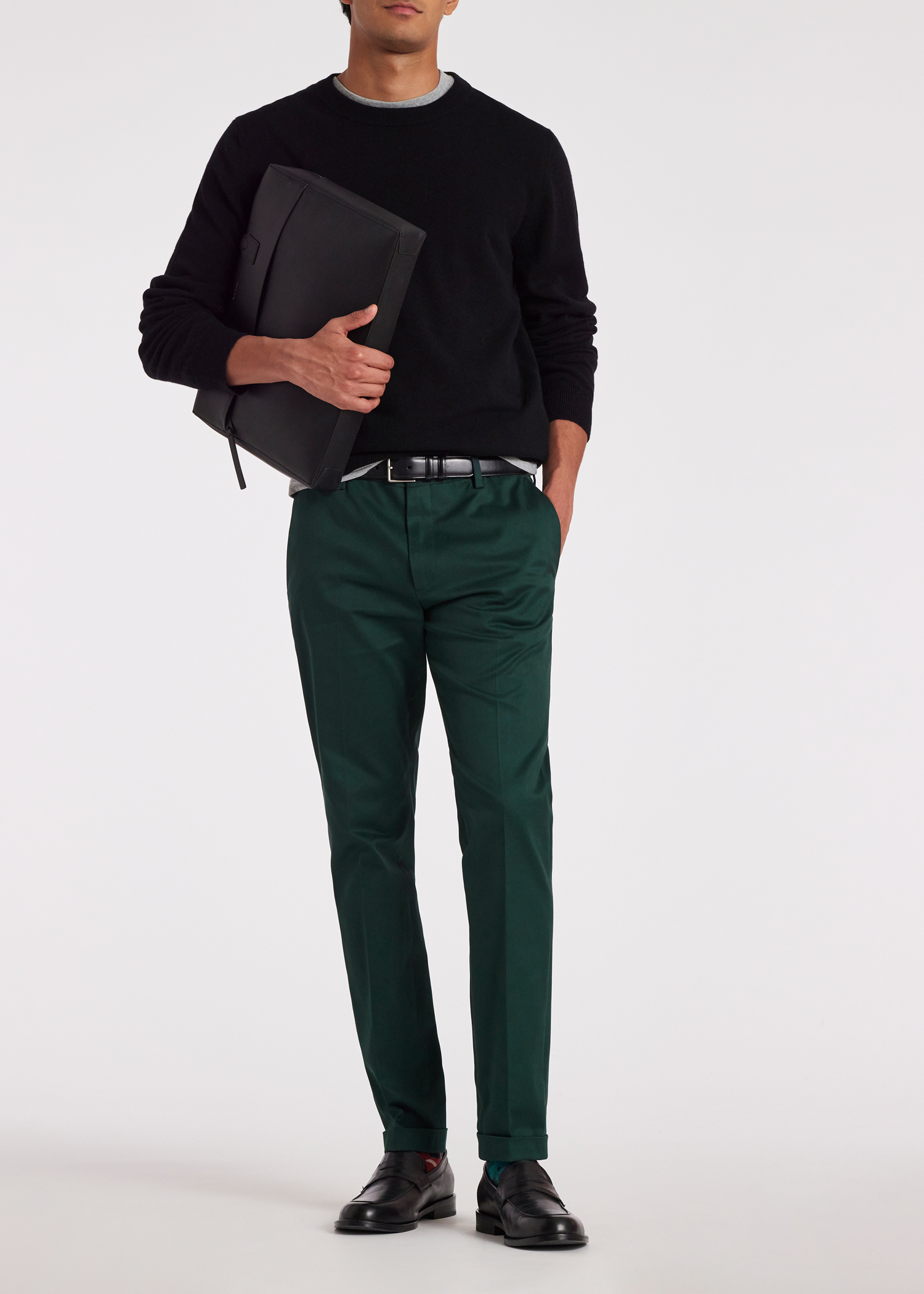 Slim fit stretch trousers - Men