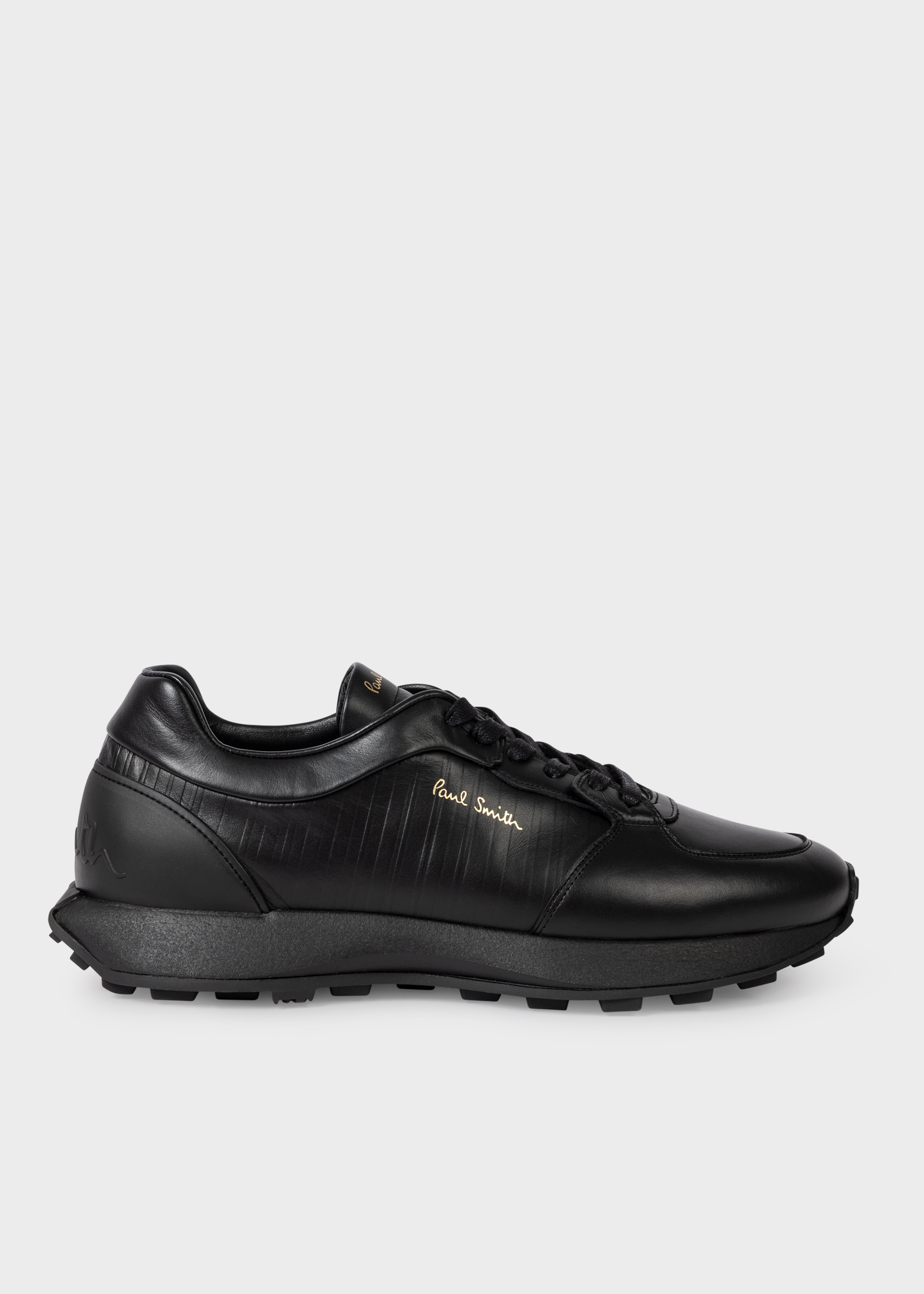 Men's Black 'Eighty Five' Leather Trainers