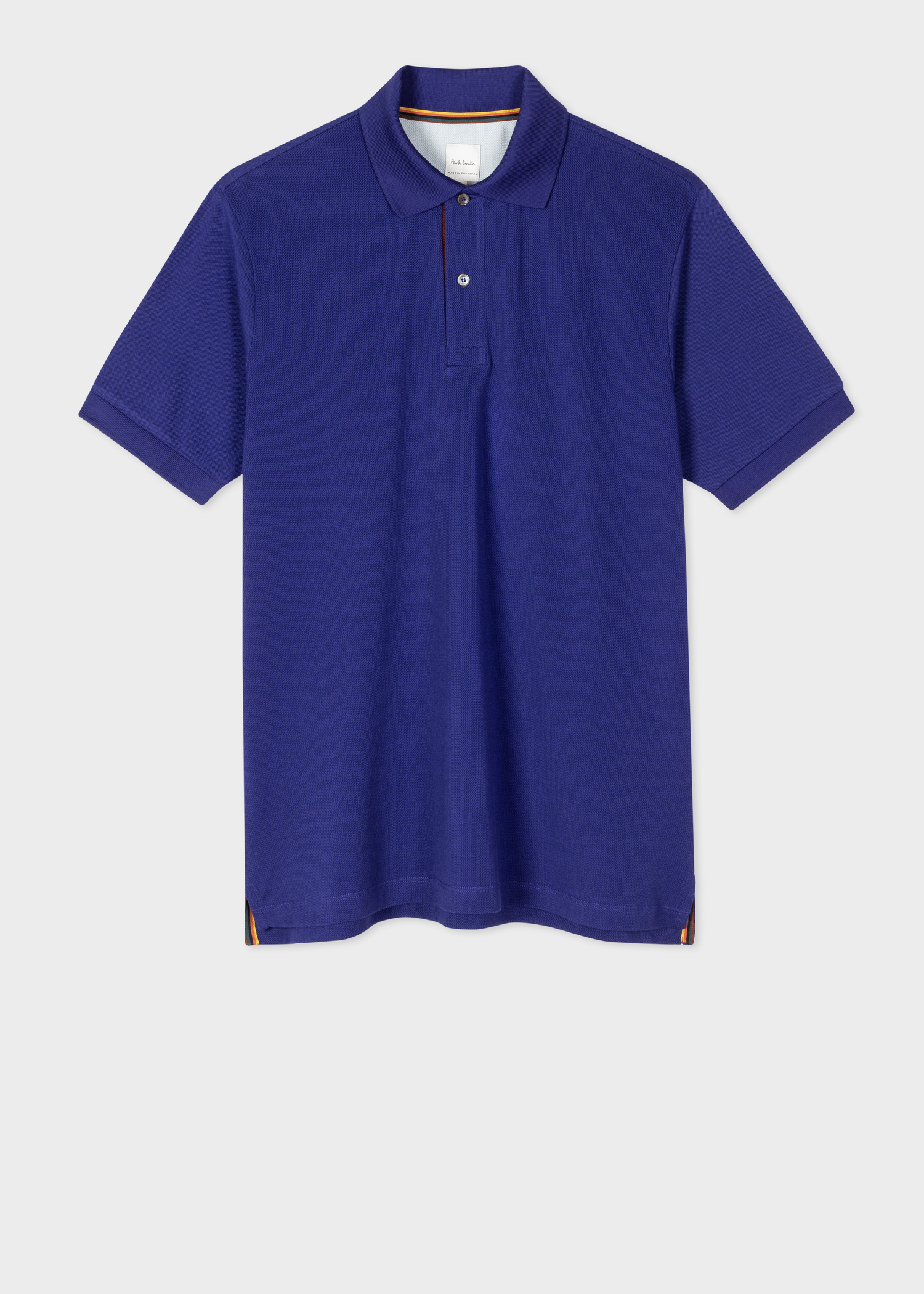 Men's Blue 'Artist Stripe' Placket Polo Shirt