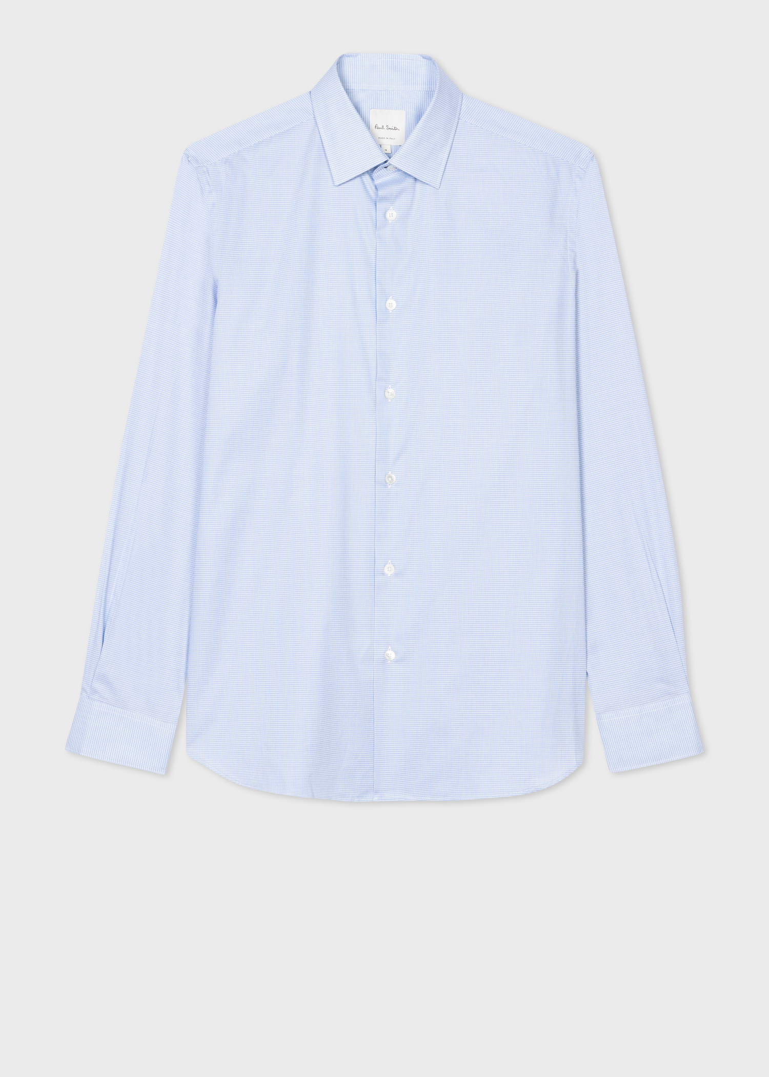 Blue Gingham Mateo Long Sleeve Boy Shirt main image 1