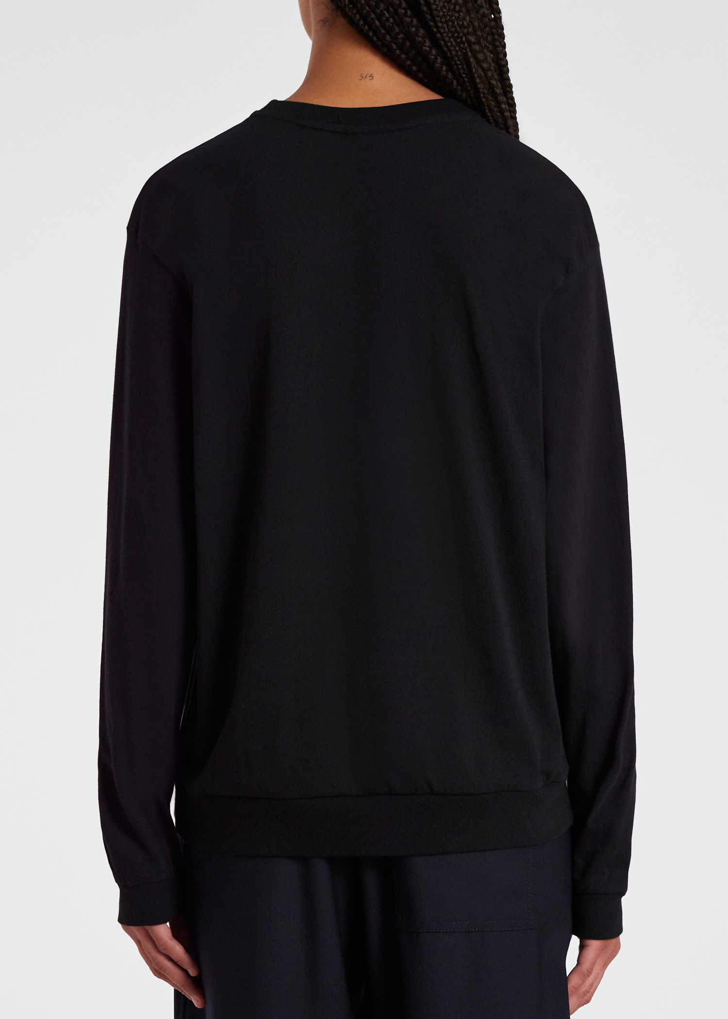 Tシャツ・カットソー Paul Smith FW20 LONG SLEEVE T-SHIRT (M1R/396U/EP2186_79) Men's White Cotton Zebra Logo Long-Sleeve T-Shirt