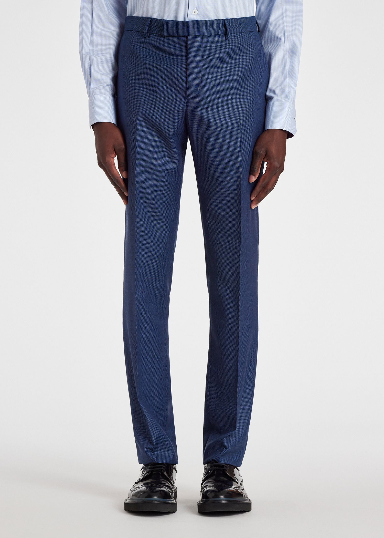 Paul Smith The Soho - Men's Tailored-Fit Blue Birdseye Wool Suit | King ...